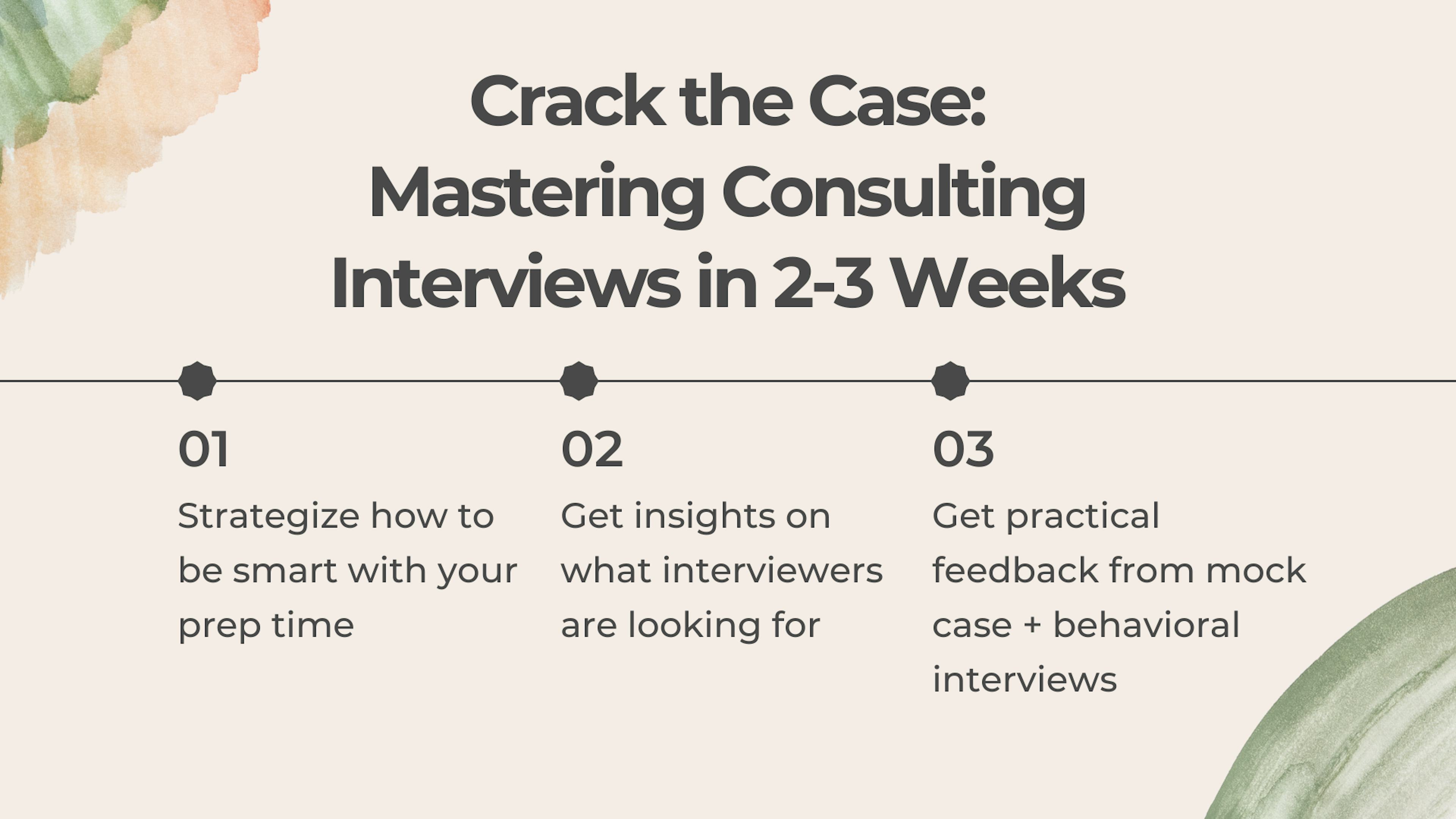 Master Consulting Interview in 2-3 Weeks
