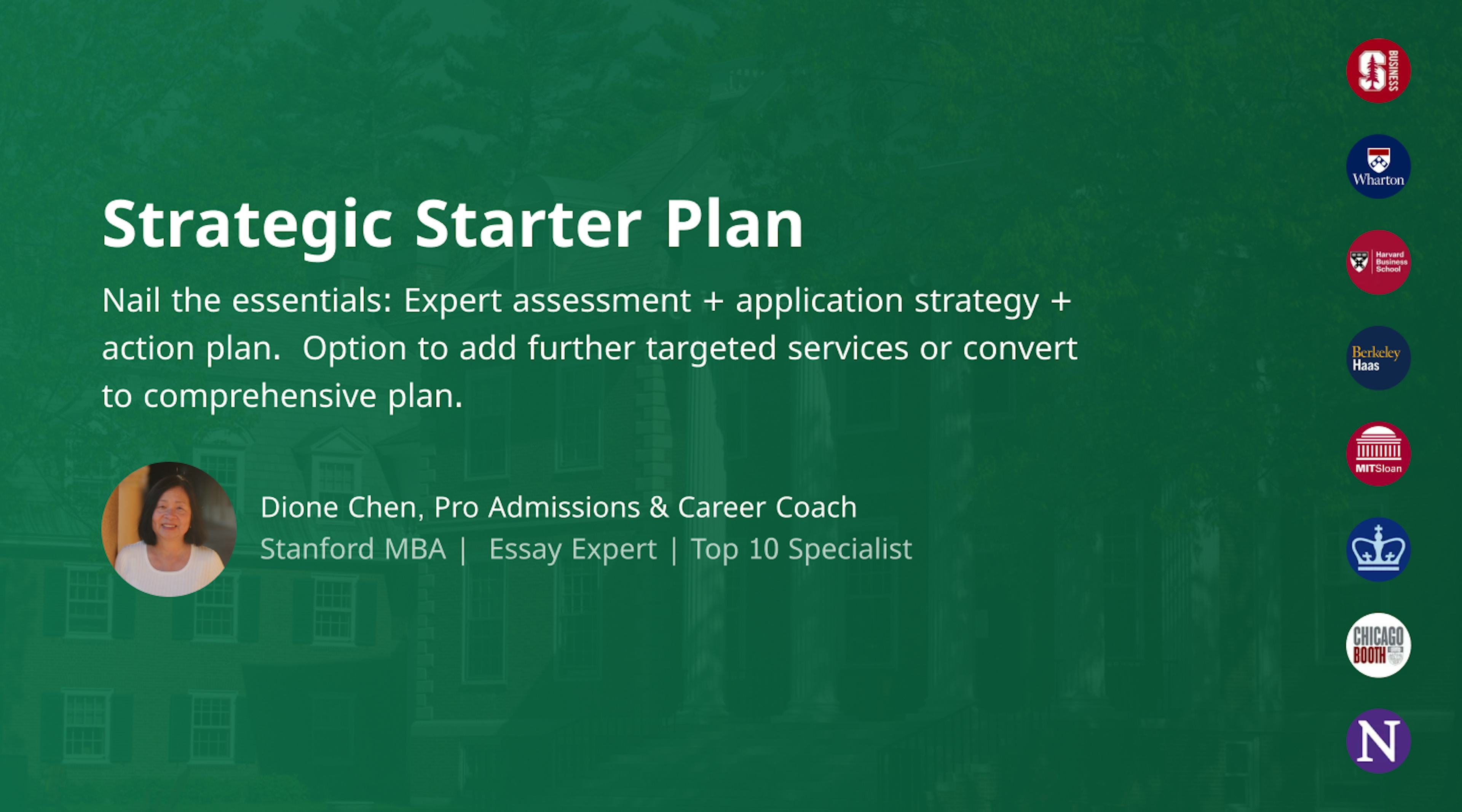 Strategic Starters MBA Prep Plan