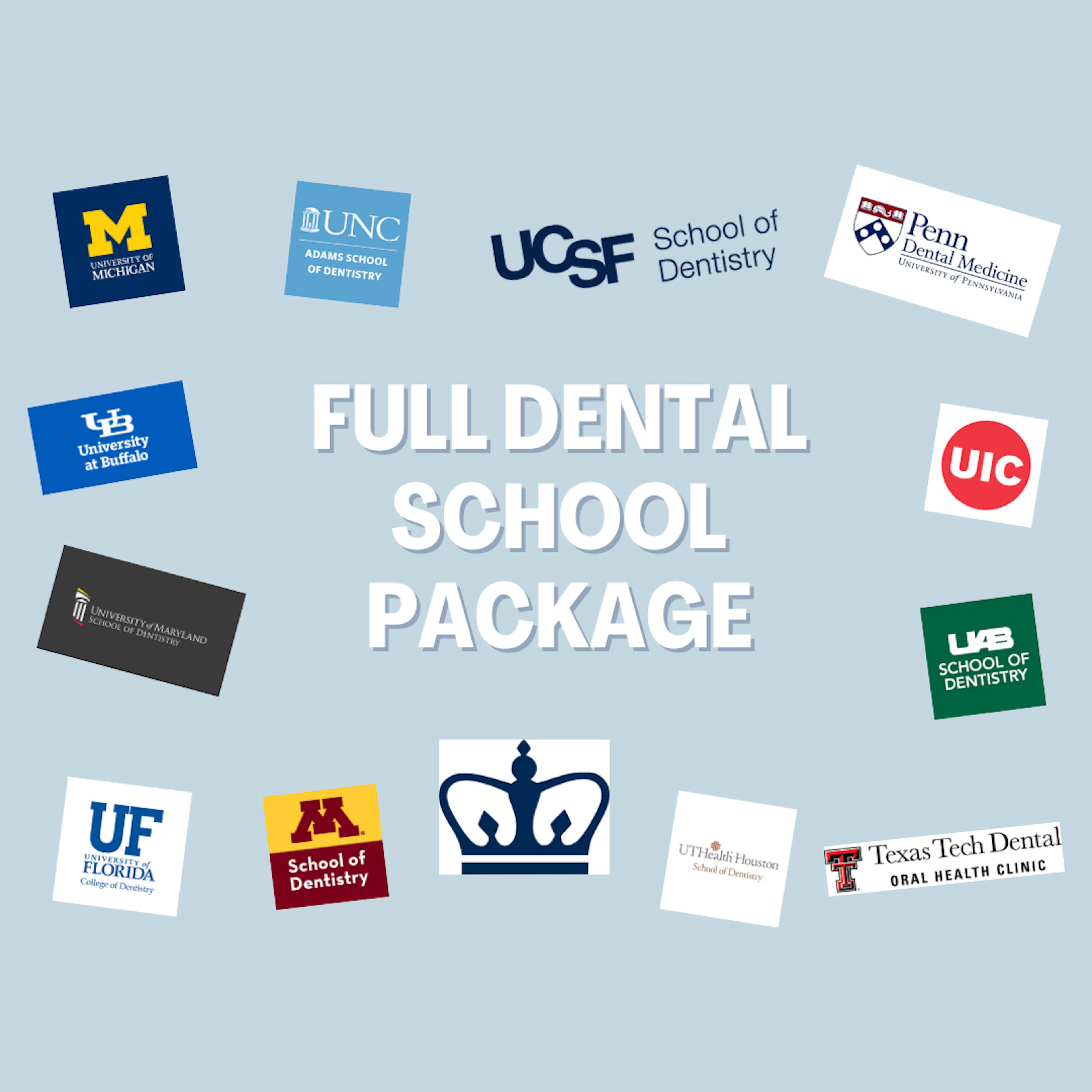 Full Dental School Application Package