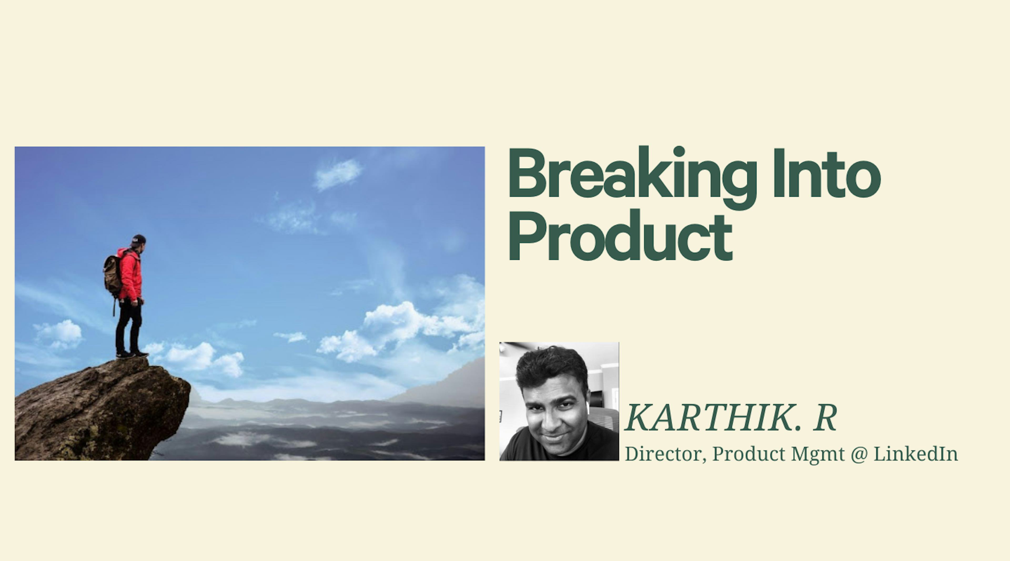 Breaking into Product