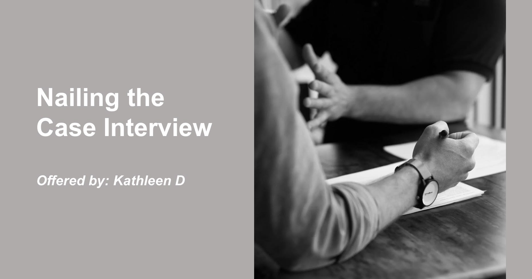 Nail the Consulting Case