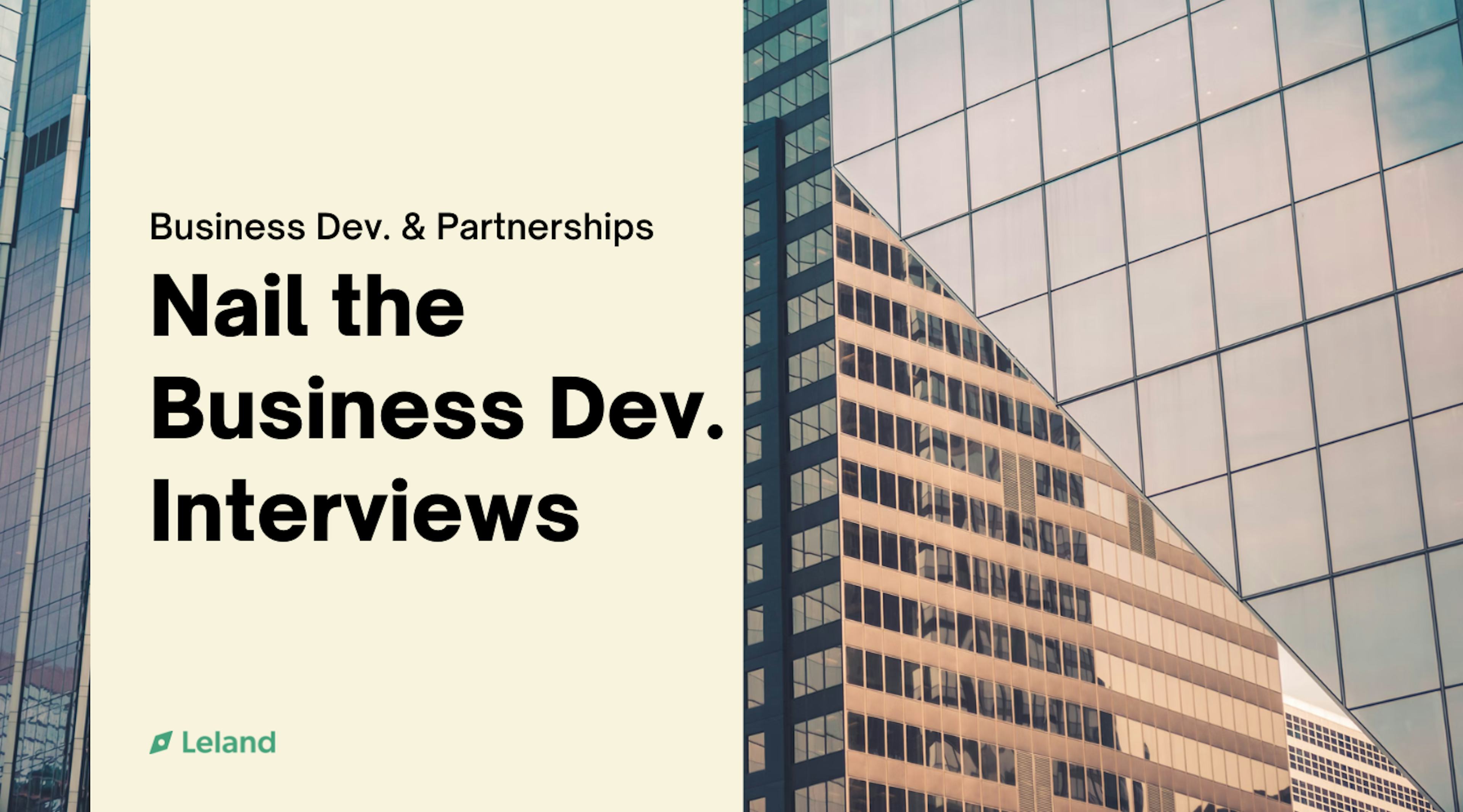 Nail the Business Development Interviews