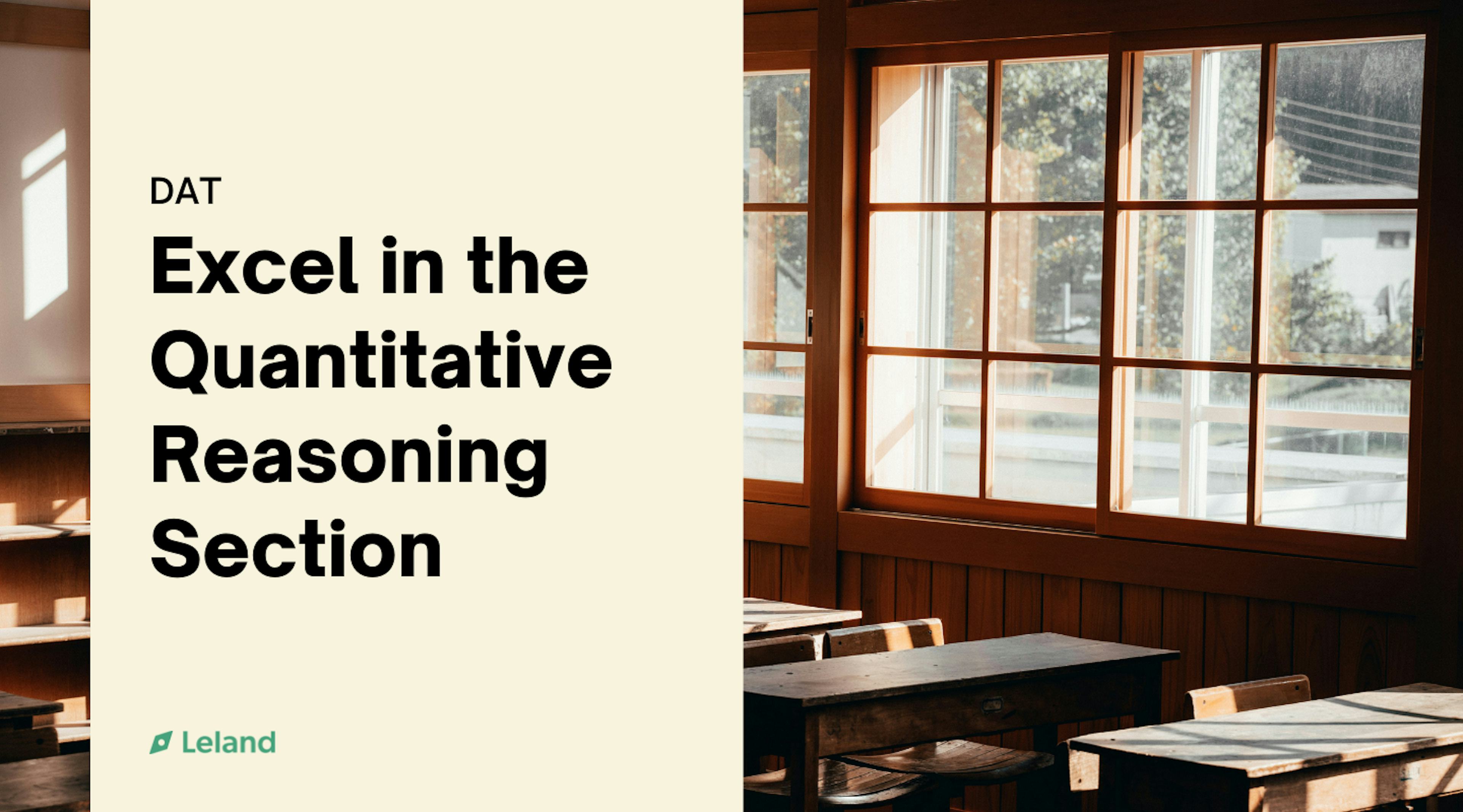 Excel in the Quantitative Reasoning Section