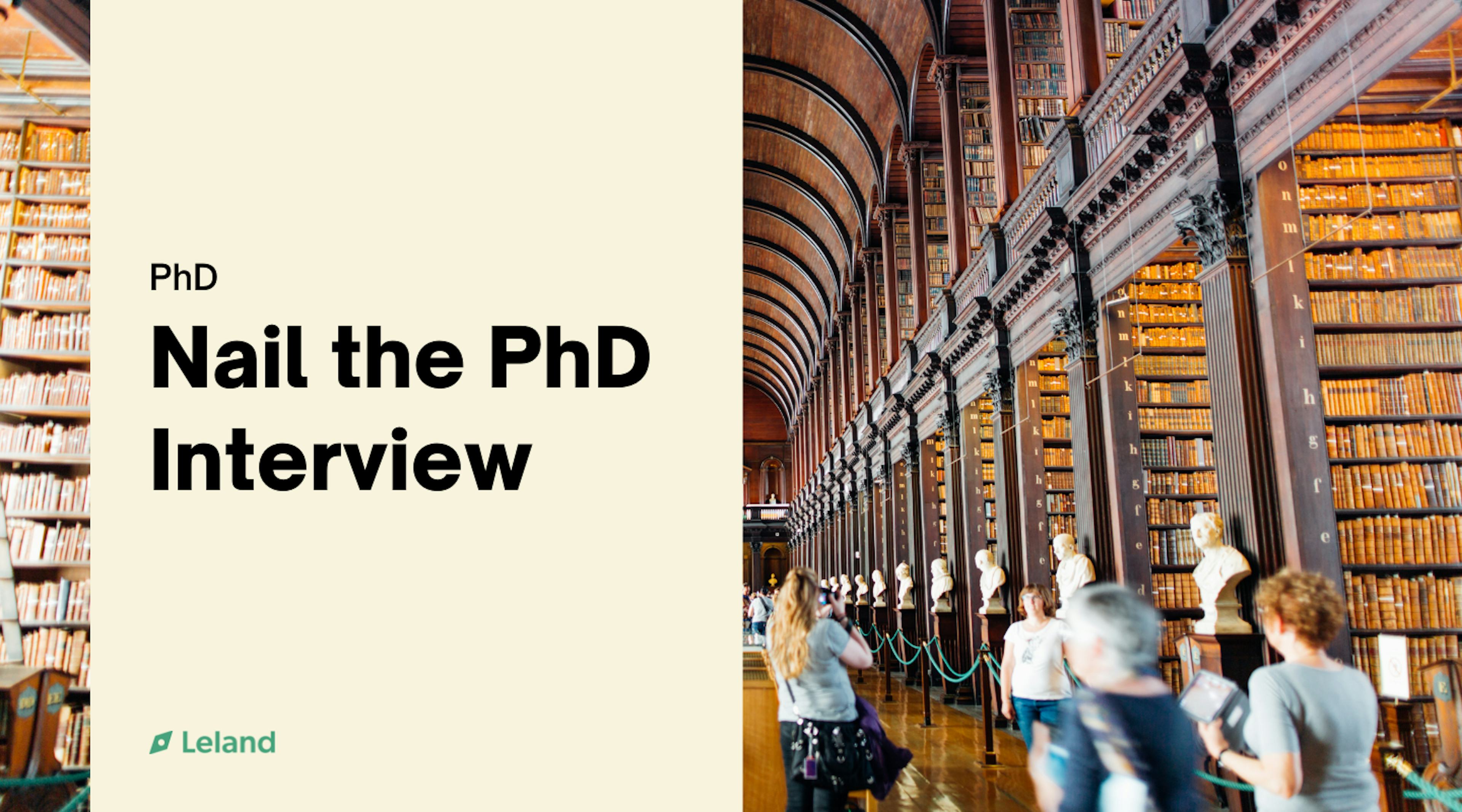 Nail the PhD Interview
