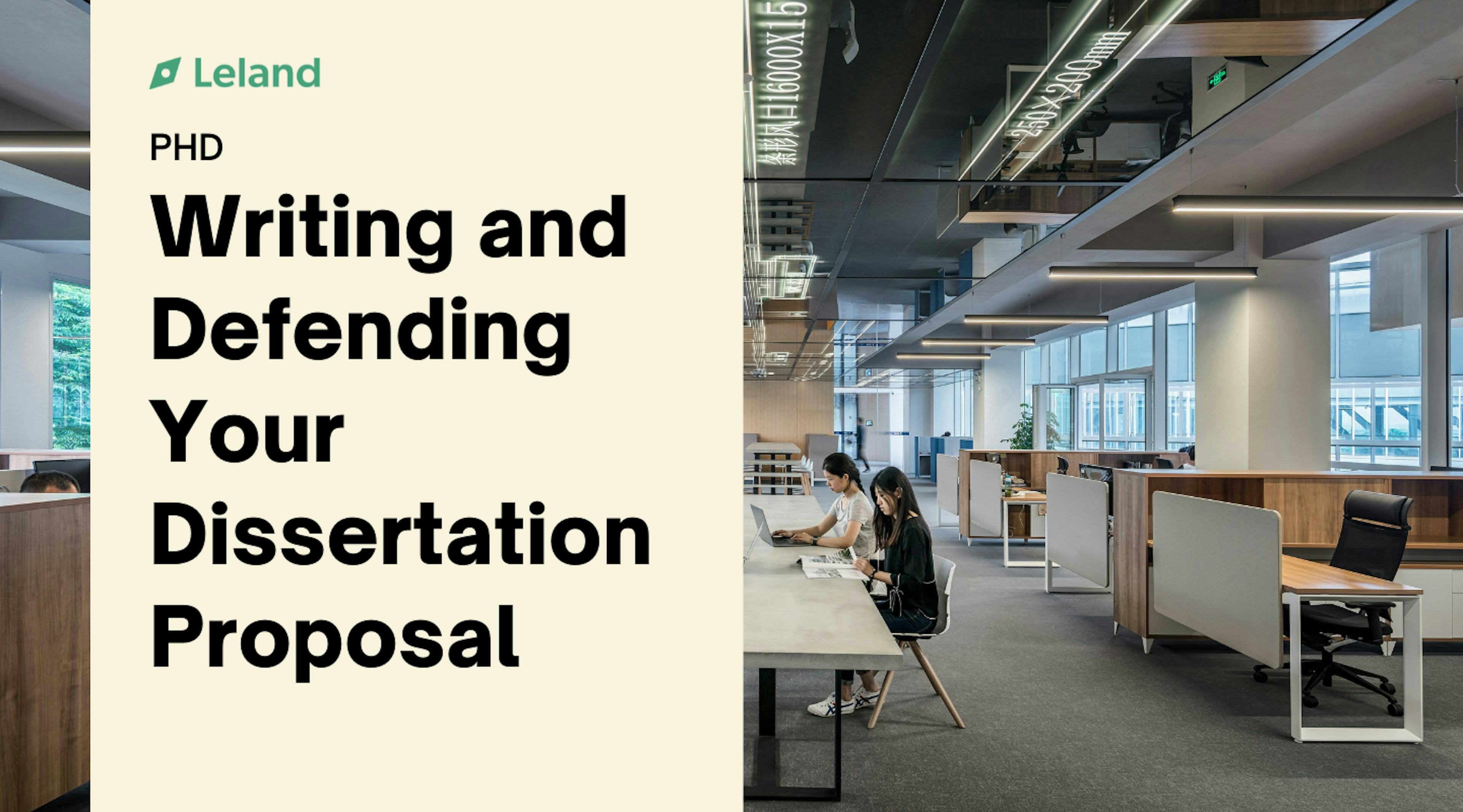 Writing and Defending Your Dissertation Proposal