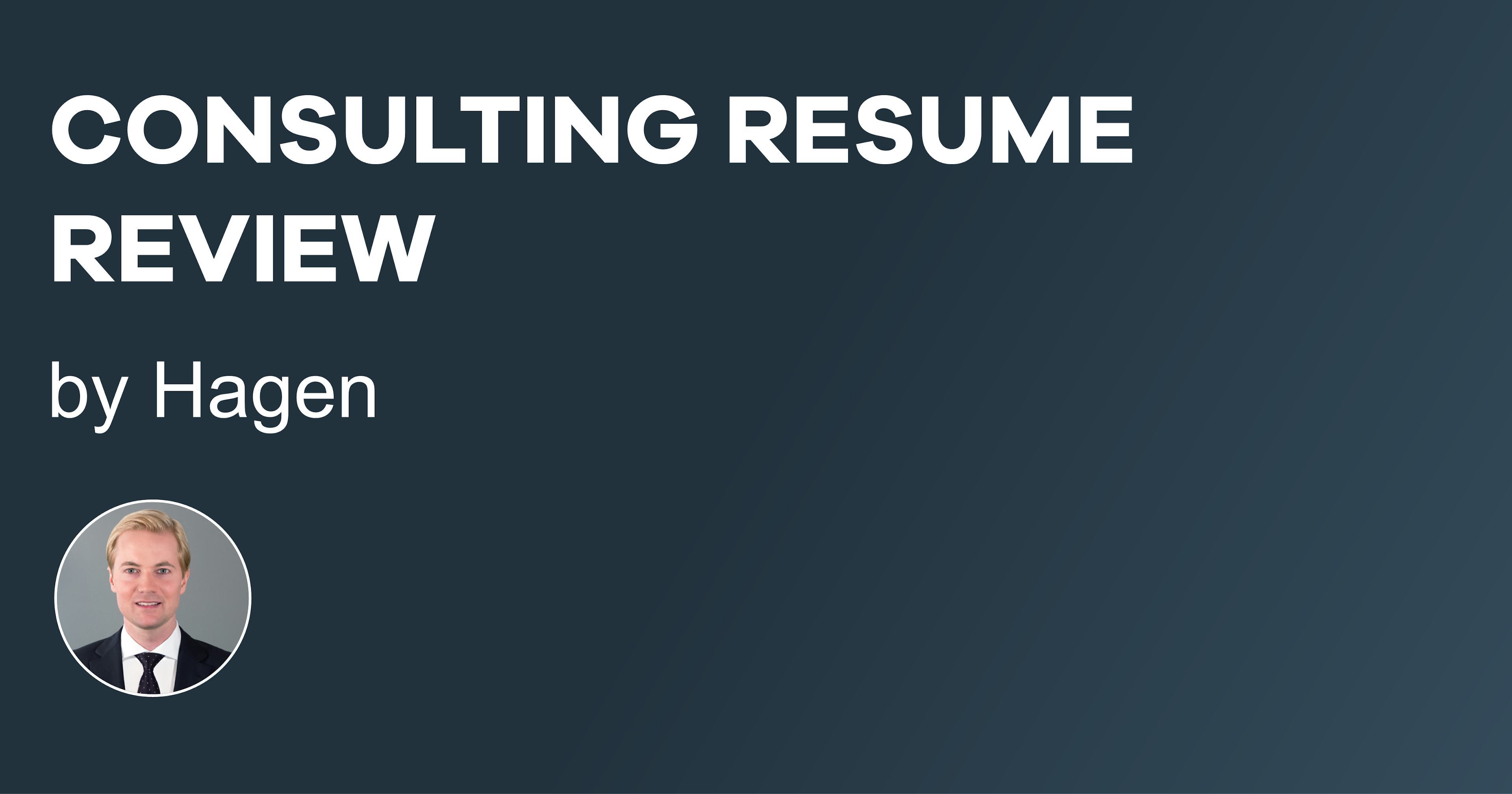Consulting Resume Review