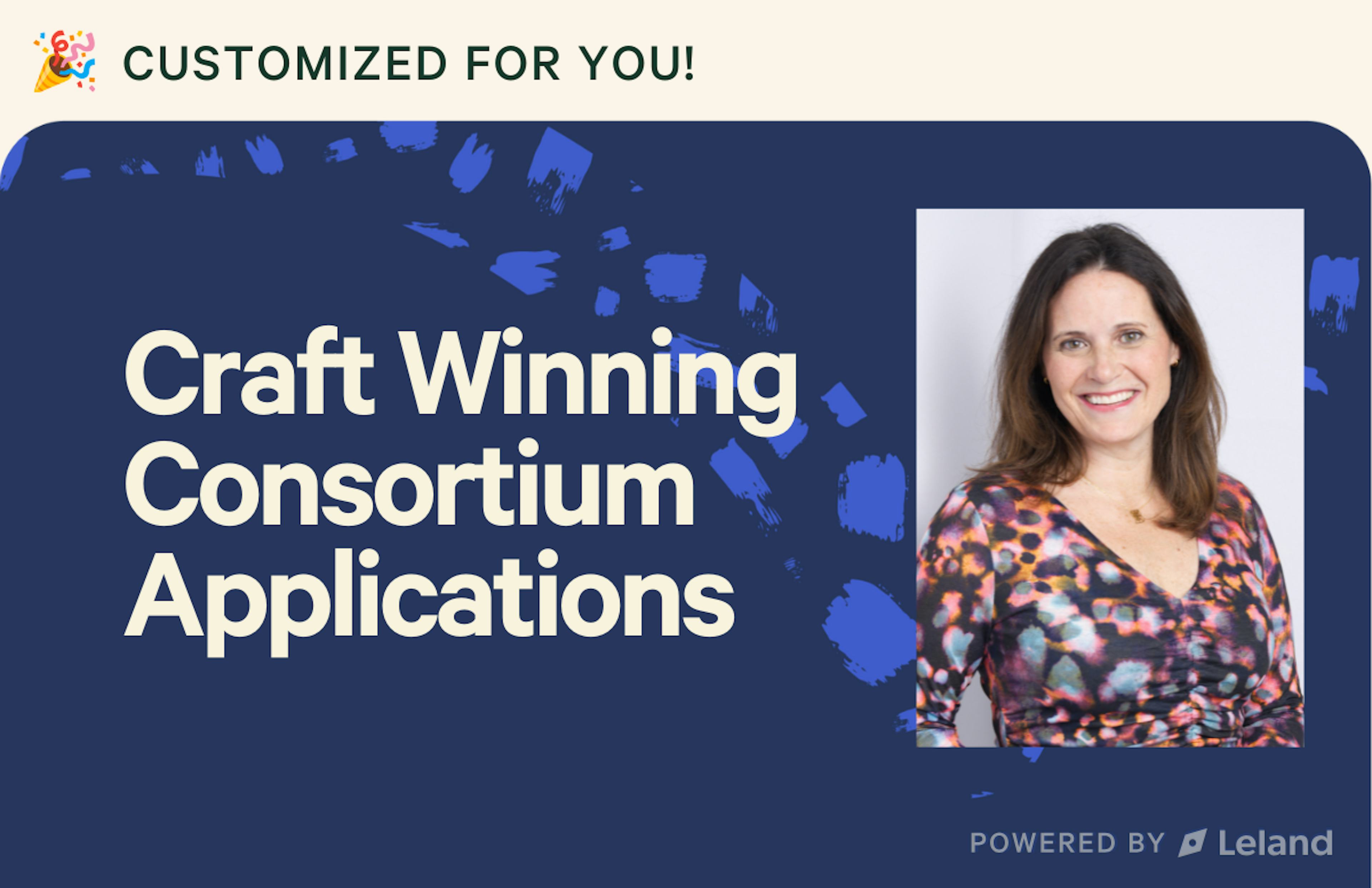 Craft Winning Consortium Applications