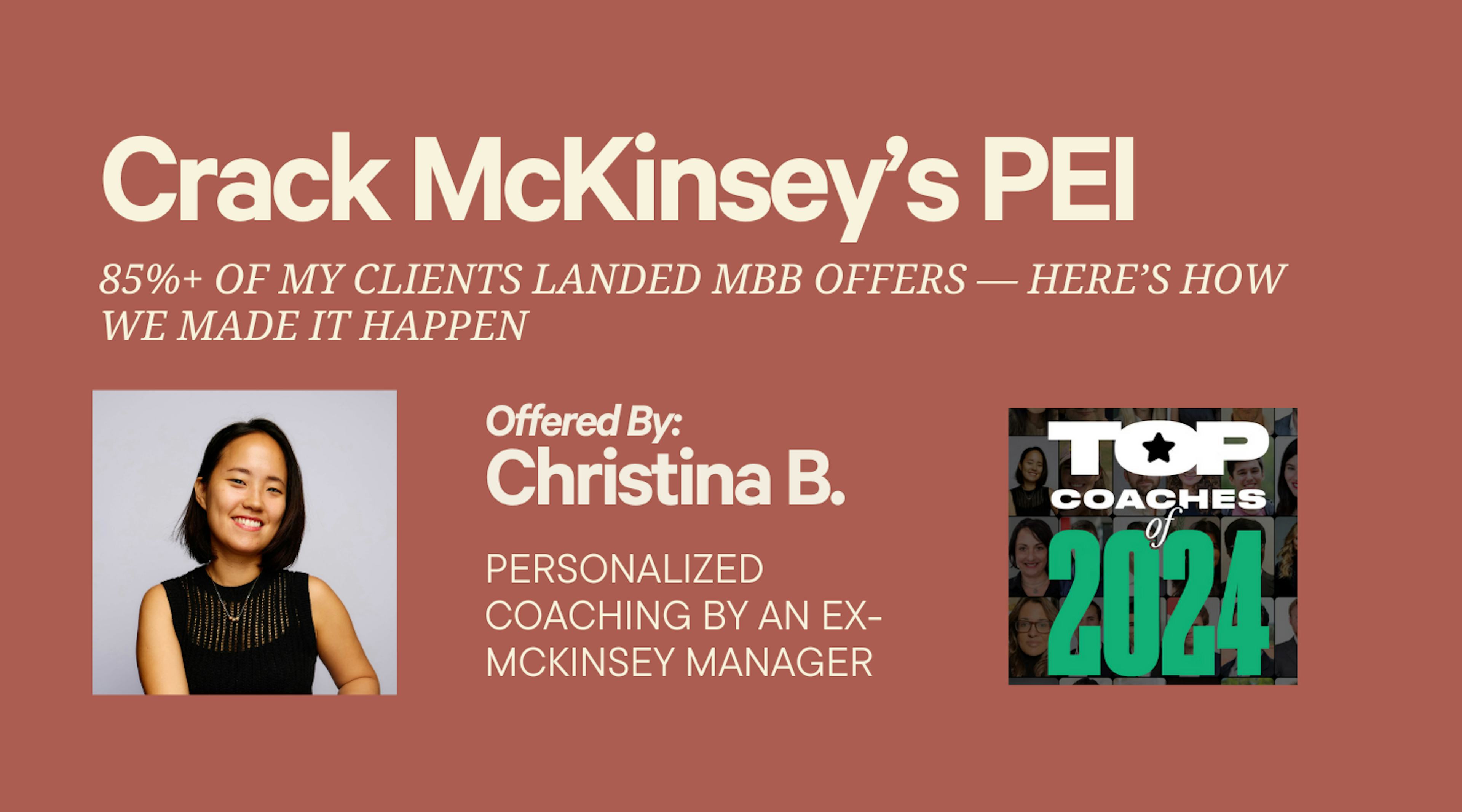 Nail McKinsey’s PEI: Behavioral Interview Coaching
