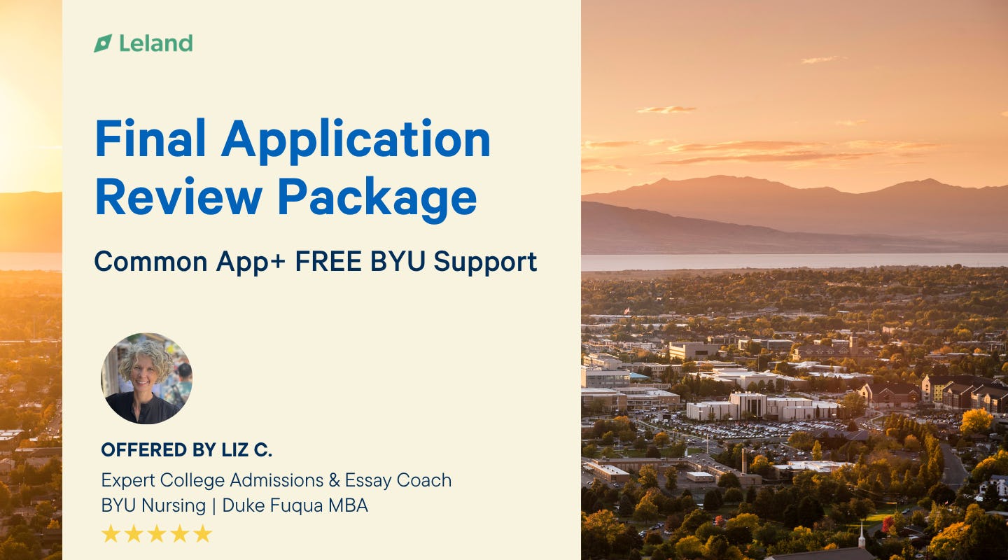 Final College Application Review: Common App + Free BYU