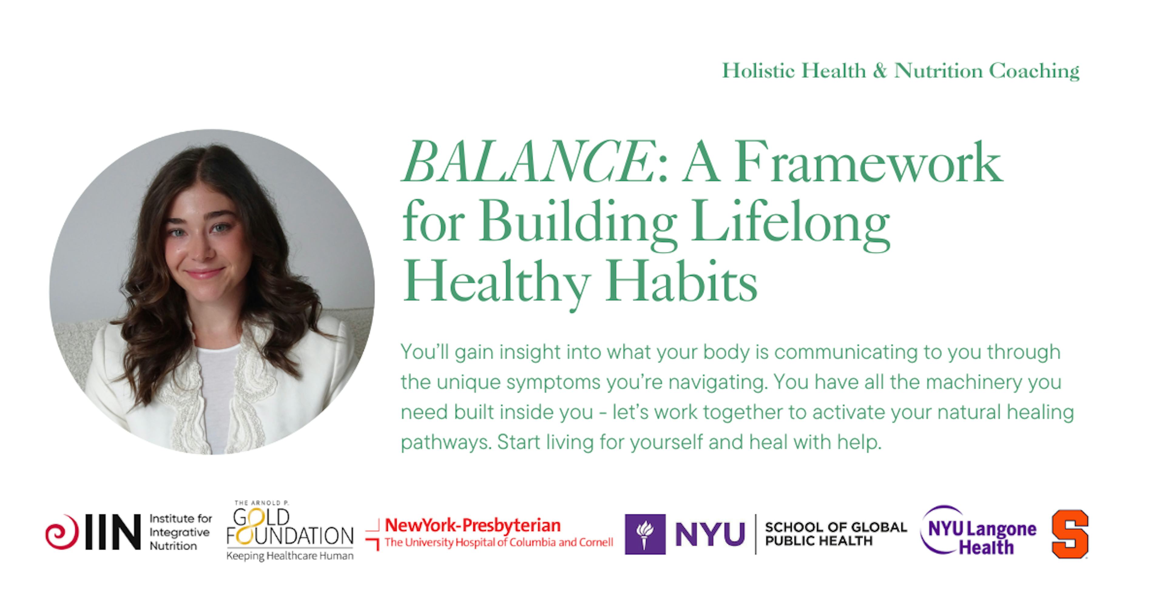 BALANCE: A Stress-reduction Approach to Building Lifelong Healthy Habits
