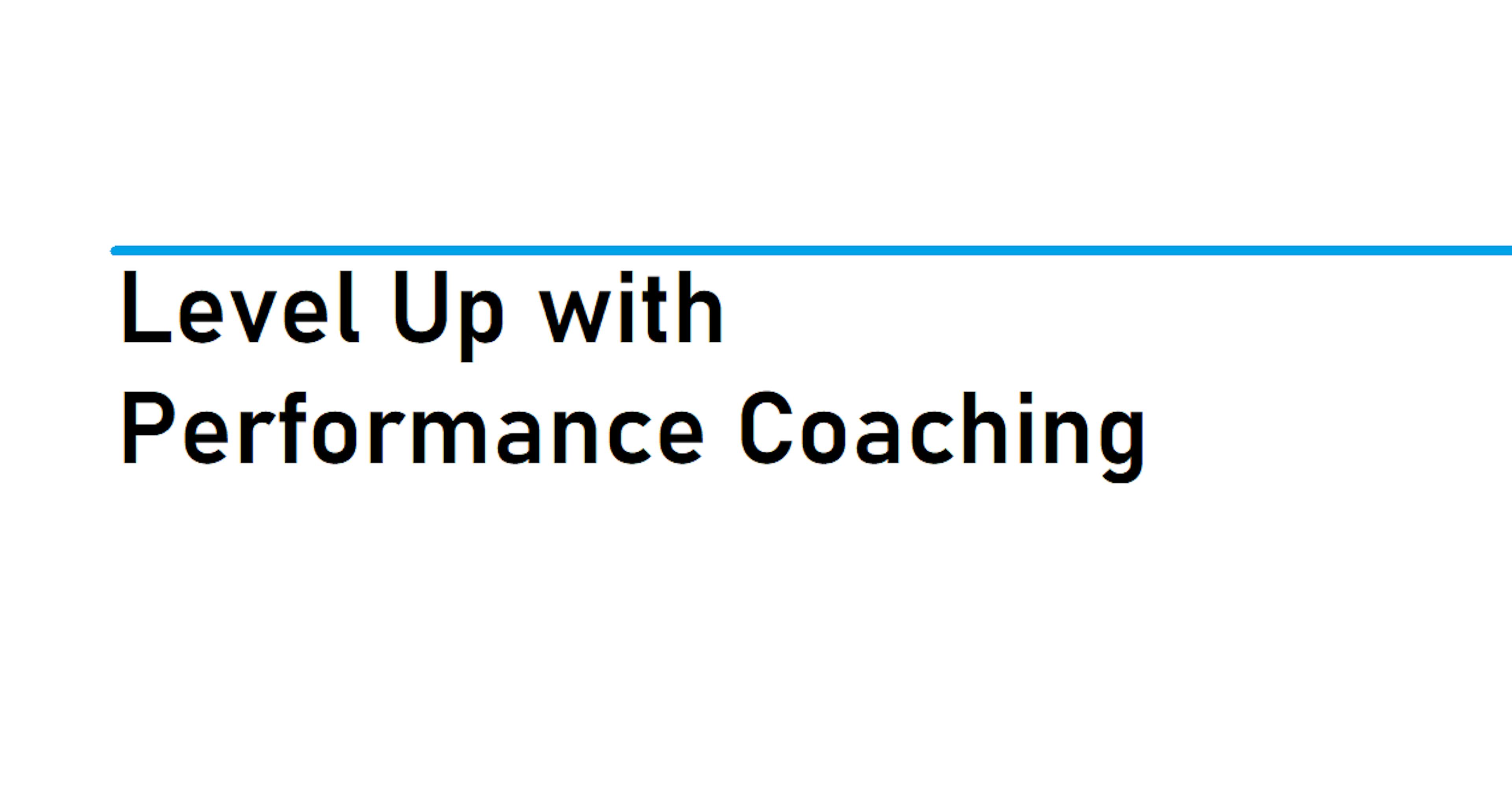 Ongoing Performance Coaching
