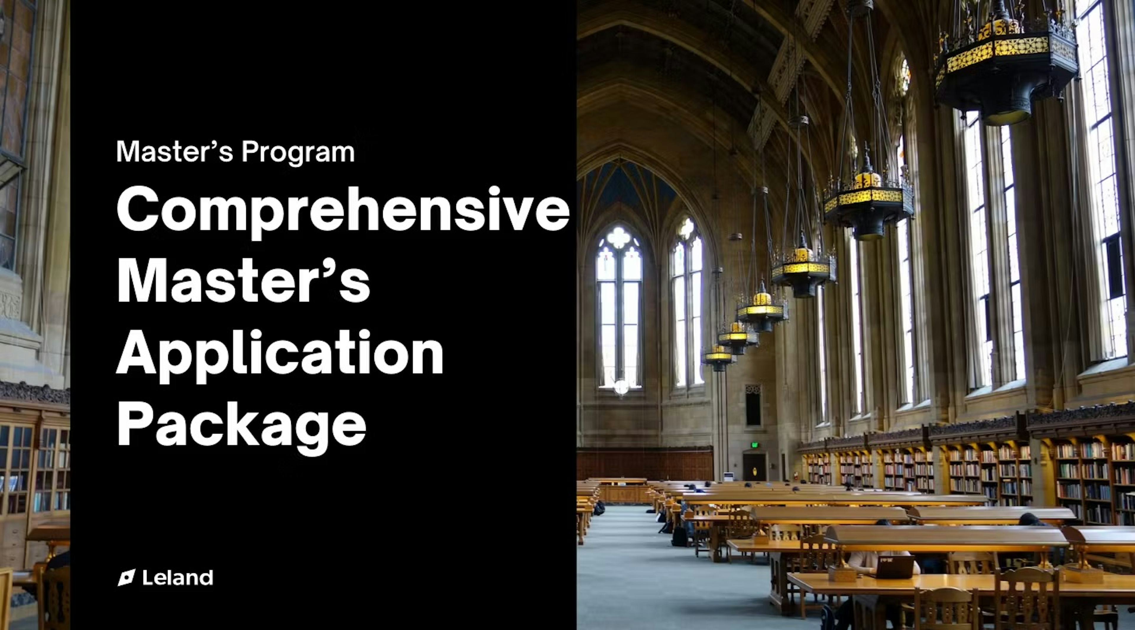 Comprehensive Graduate Degree Application Package