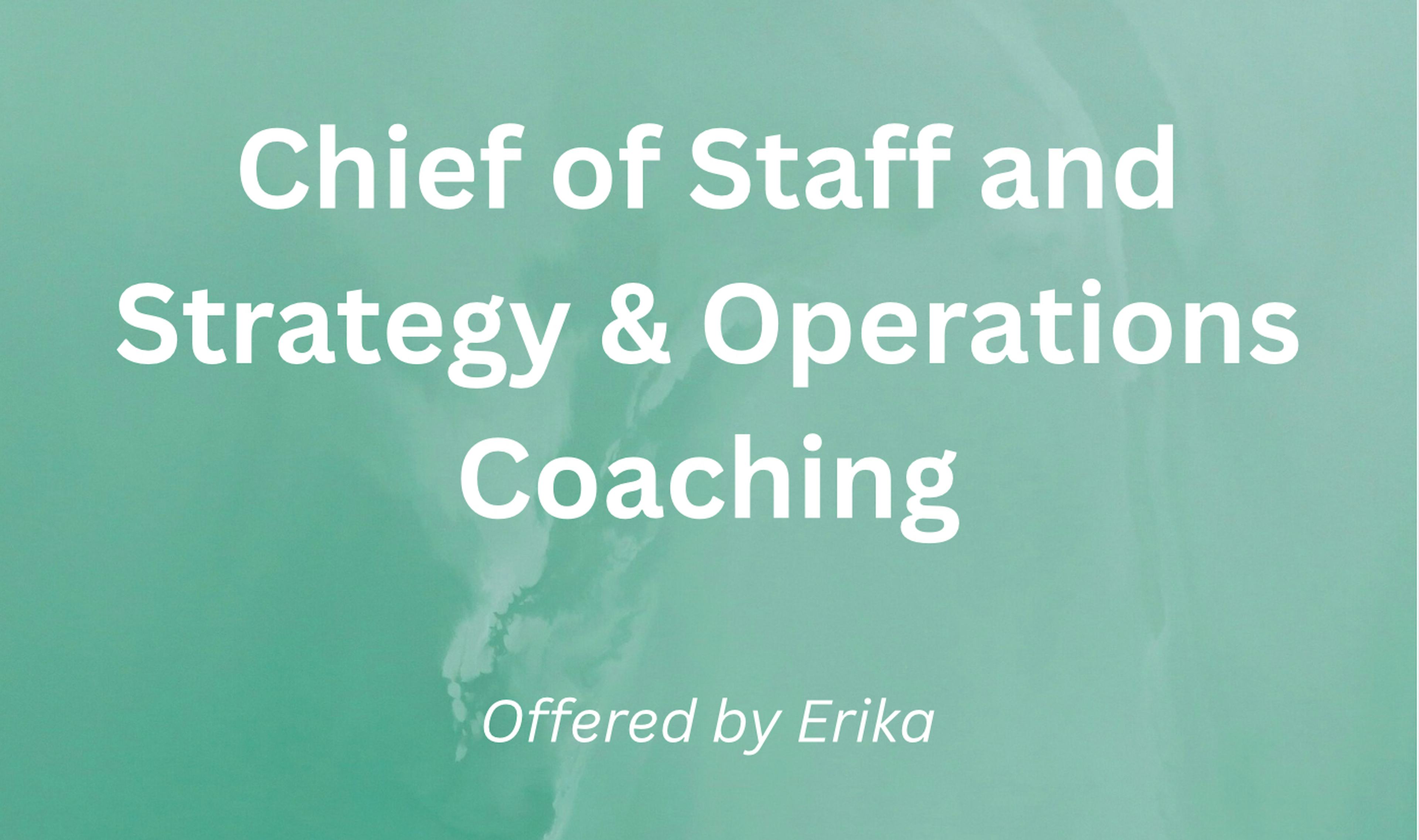 Become an effective Chief of Staff