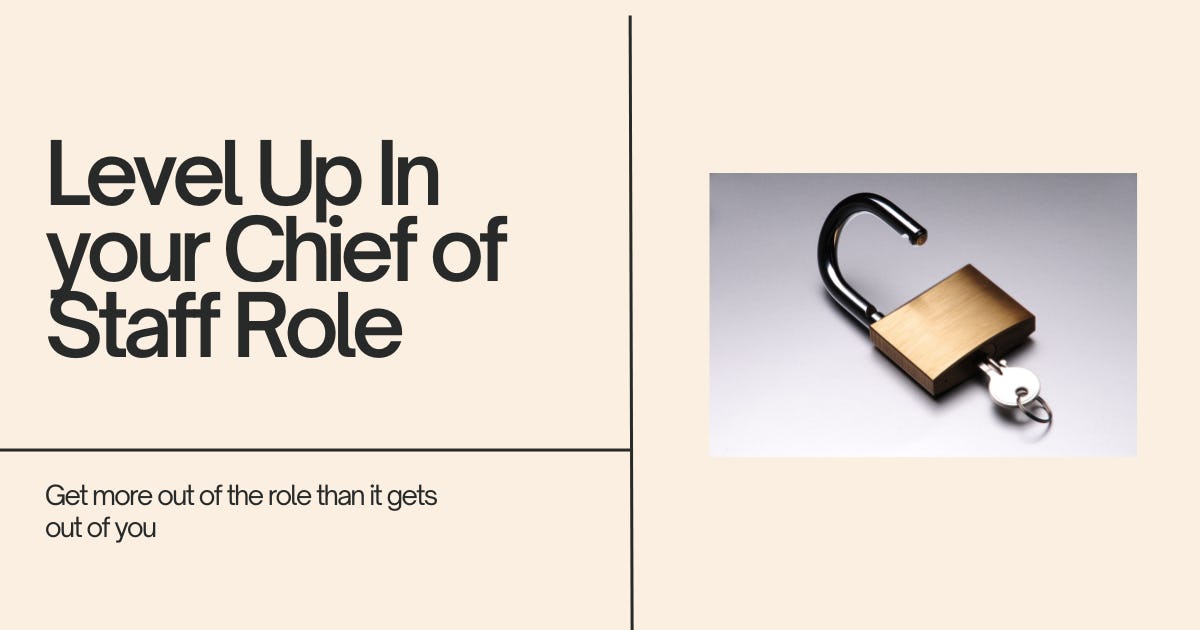 Level up in your Chief of Staff role