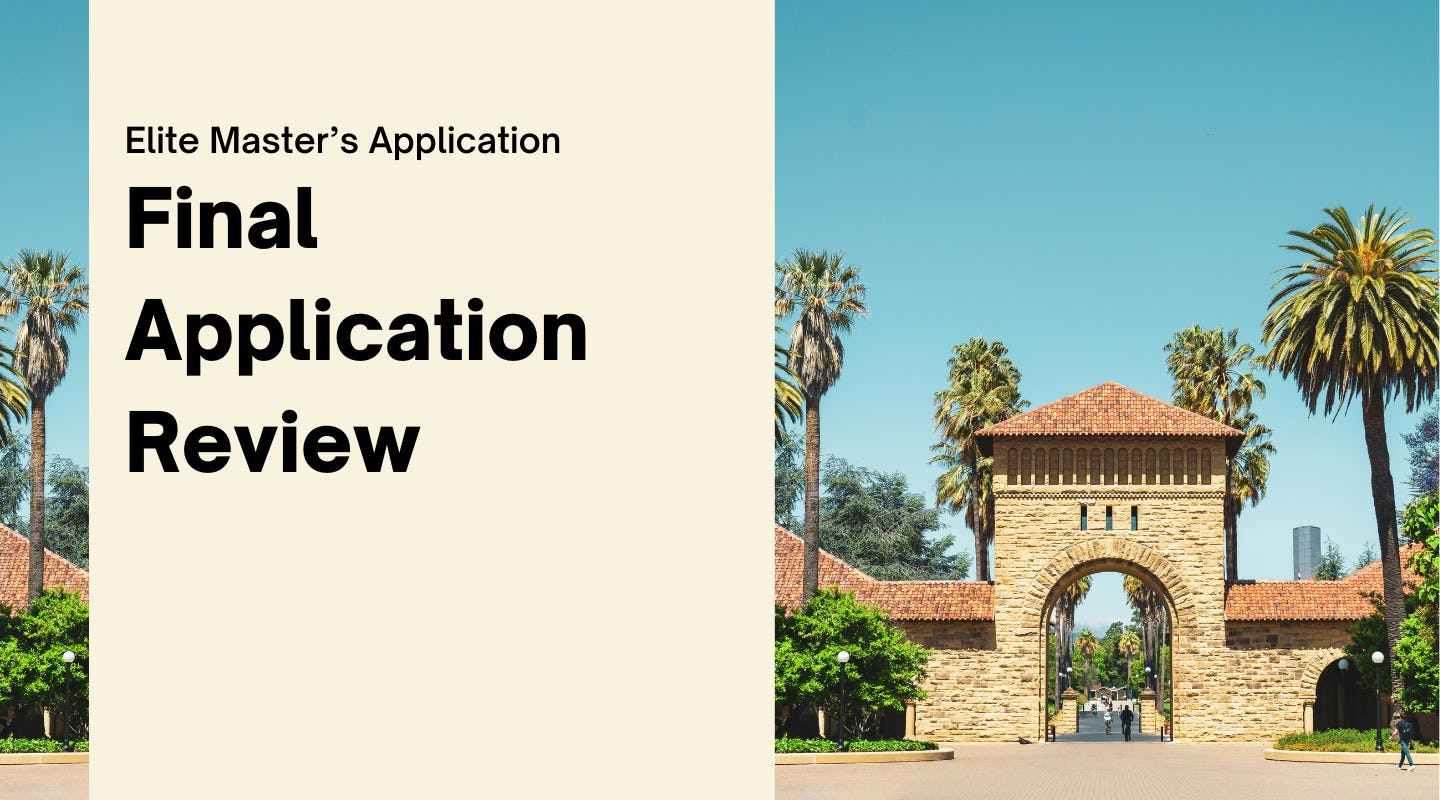 Elite Master's Program (Final Application Review)