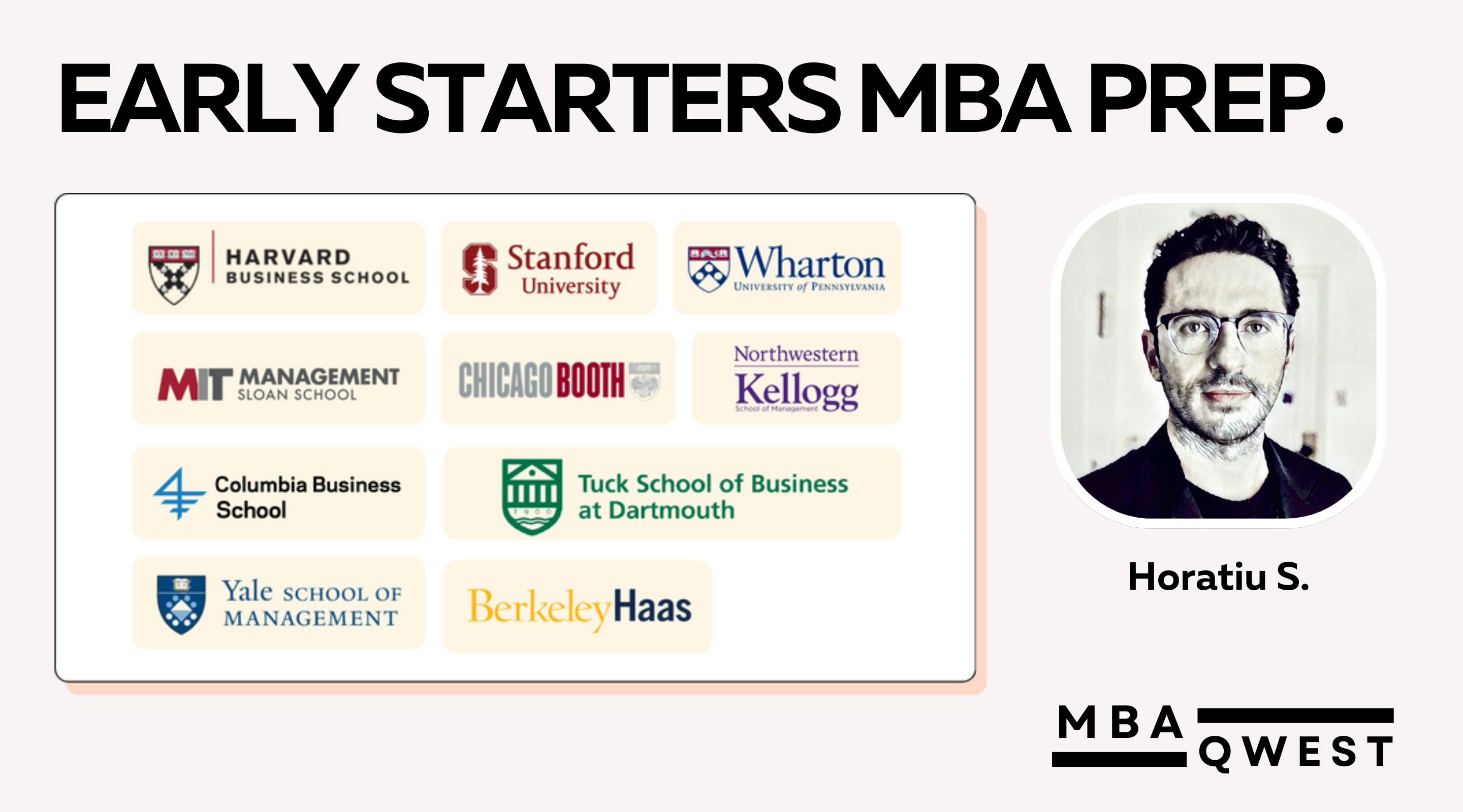 Early Starters MBA Prep Plan