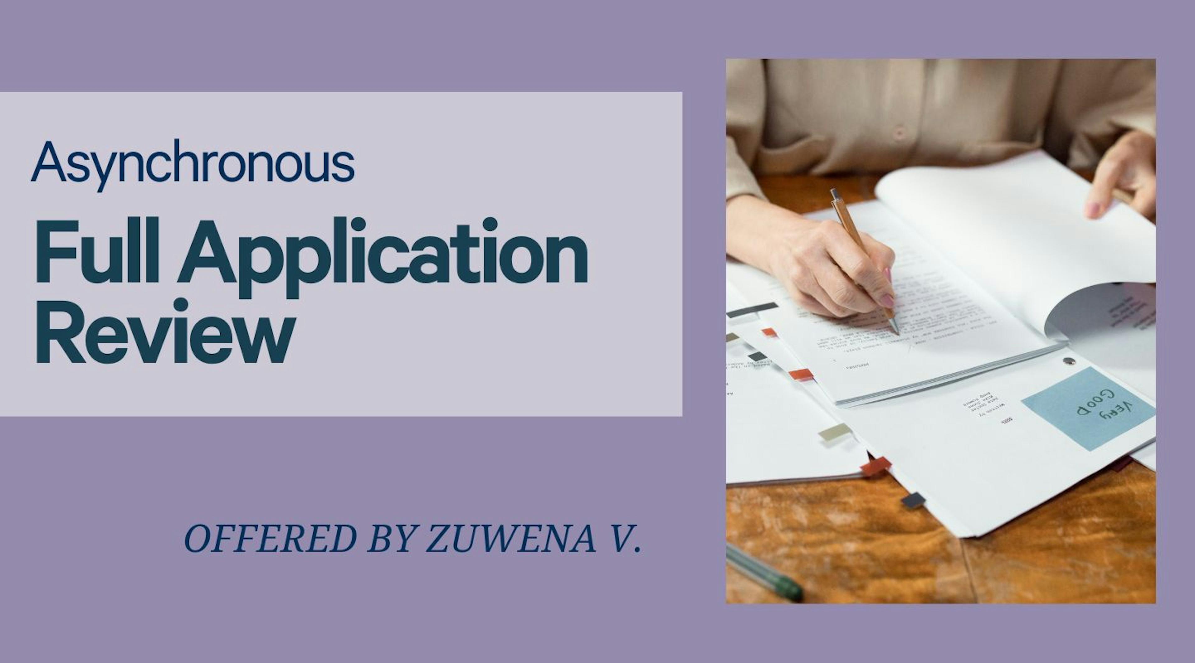 Asynchronous Application Review