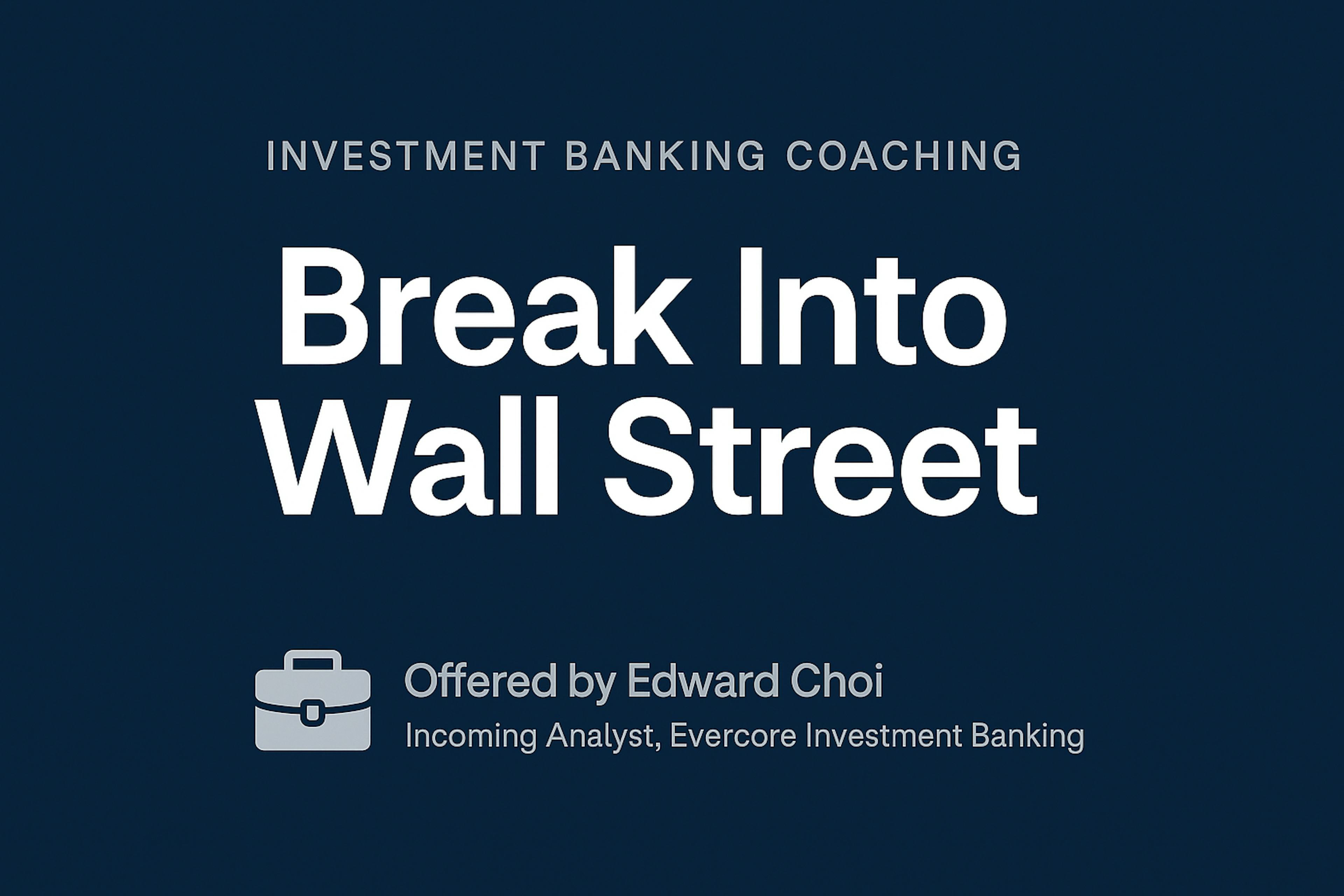 Undergrad IB Recruiting 101