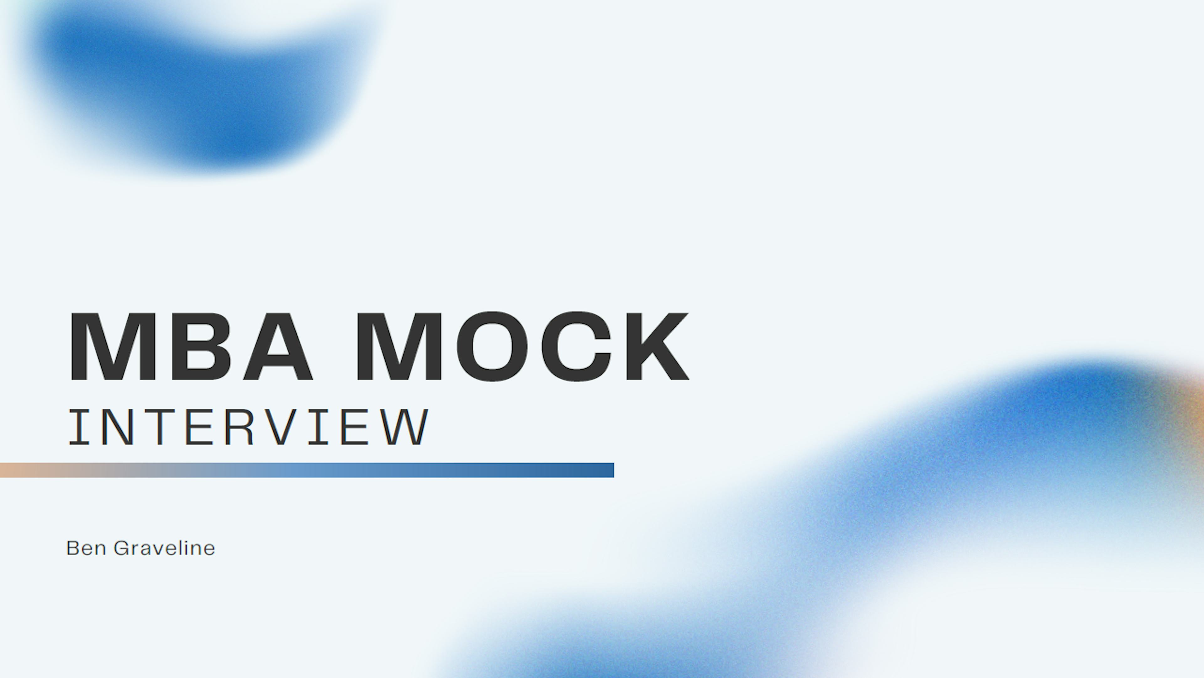 Practice MBA interview