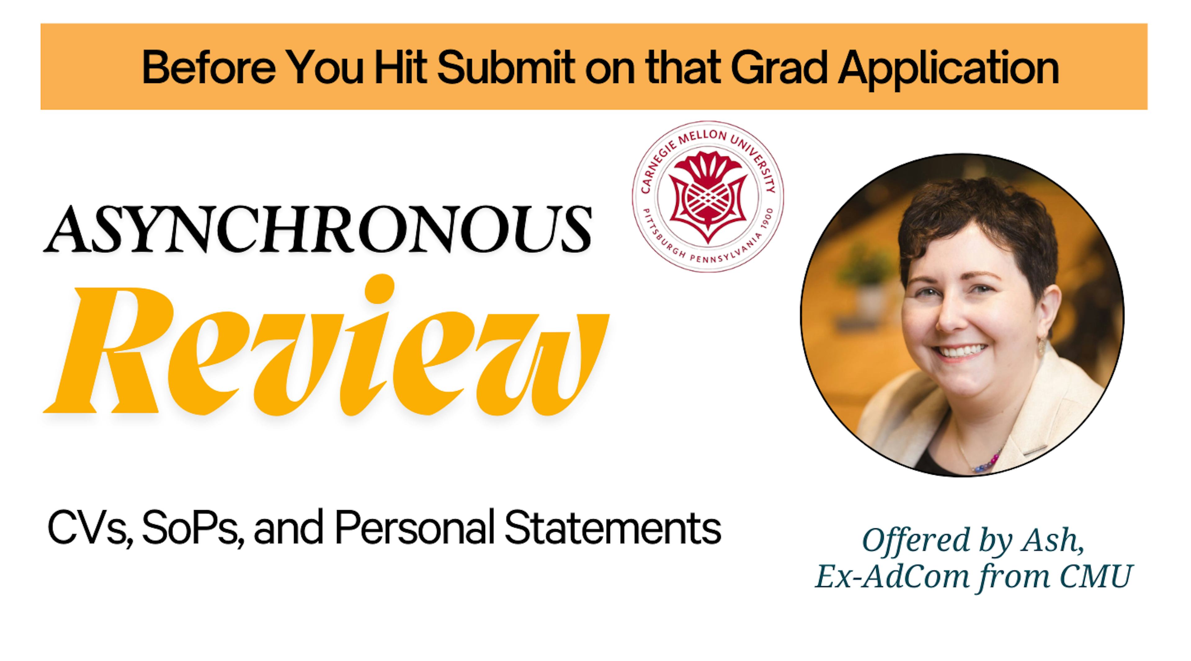 Feedback on SoP, Personal Statement, or CV