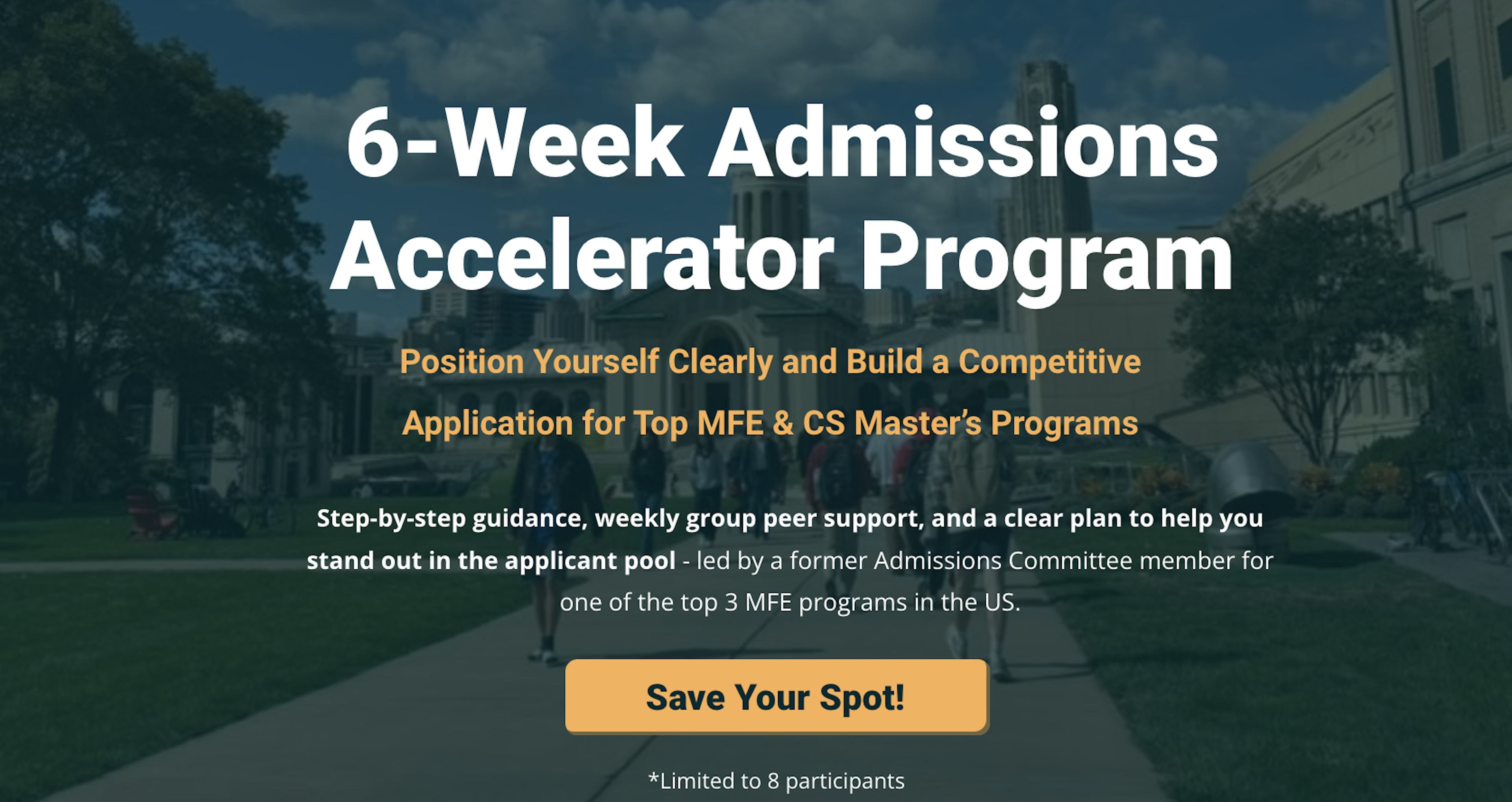 Admissions Accelerator: 6-Week Group Coaching Program