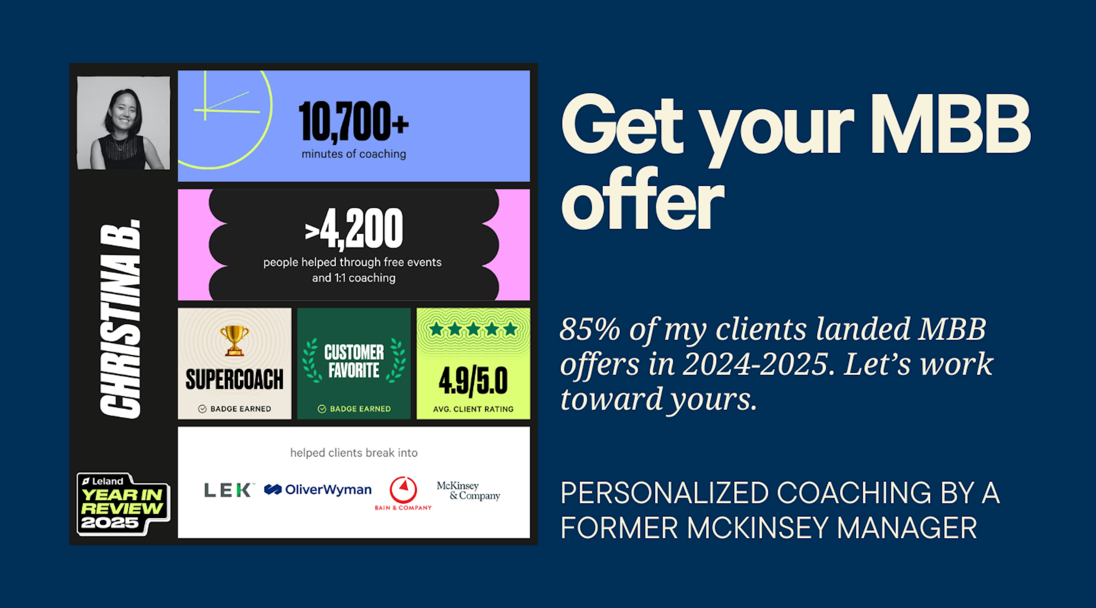 Tailored Game Plan for MBB & Beyond