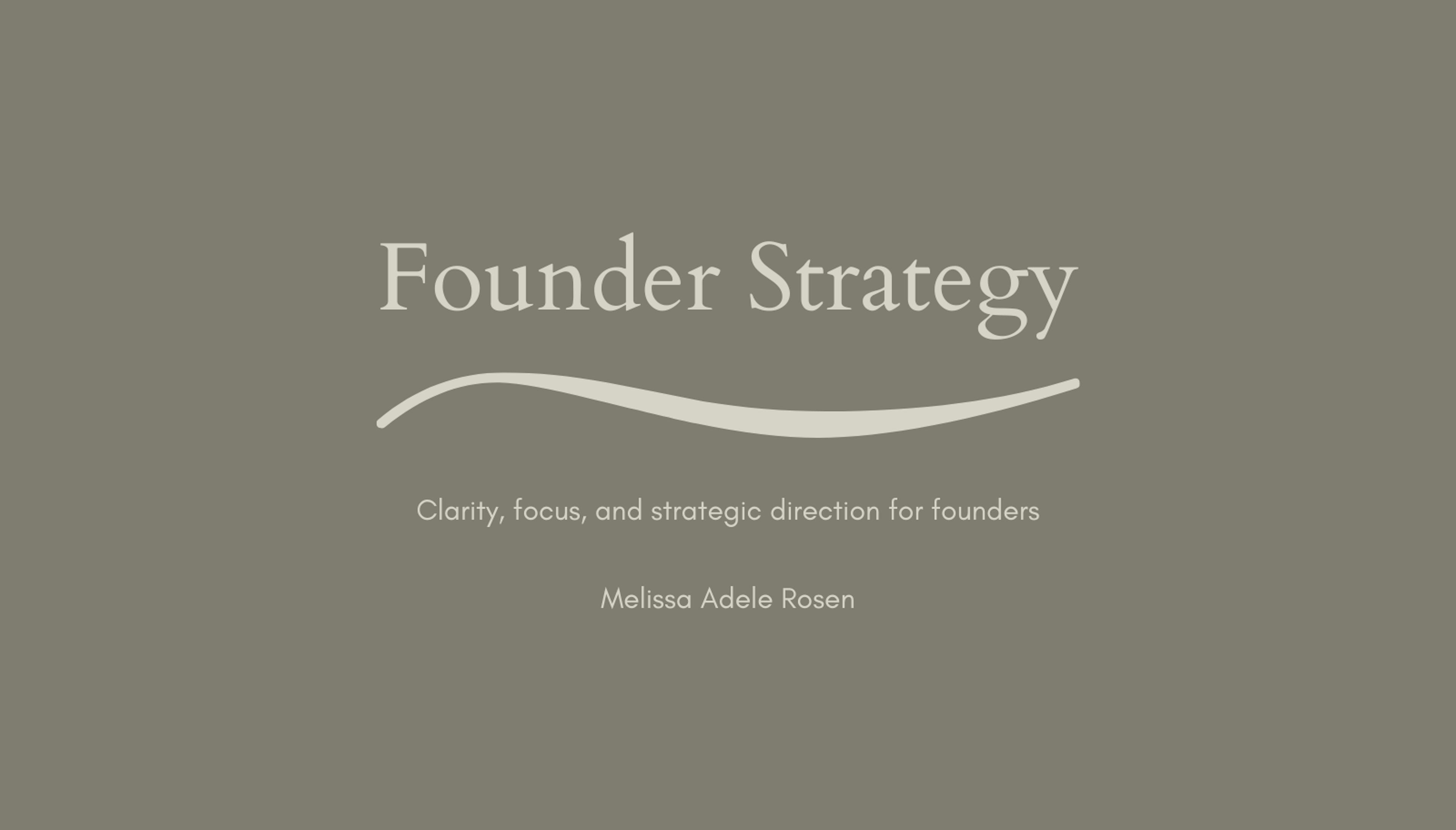 Founder Strategy Reset