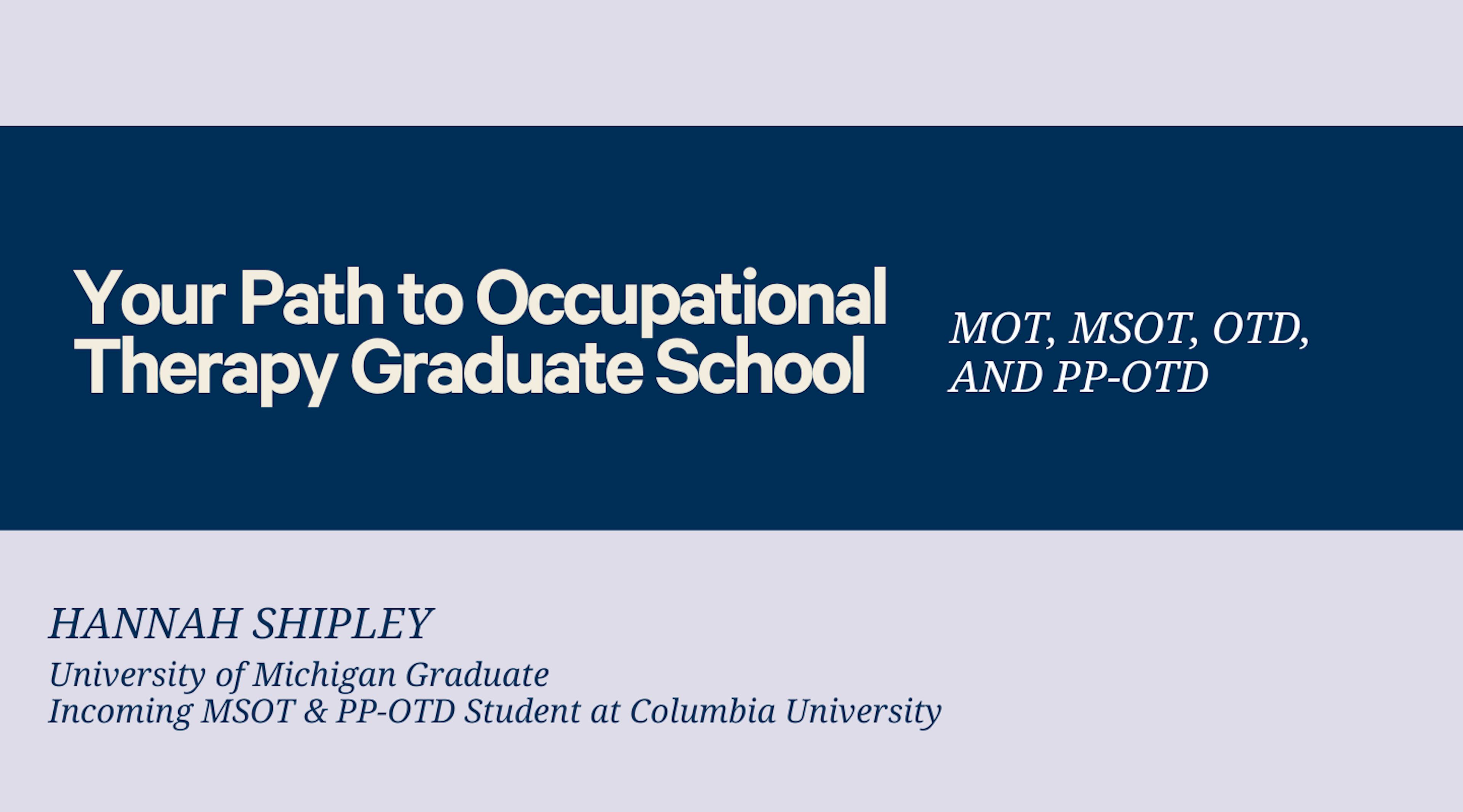 Occupational Therapy Admissions Coaching Package (MOT/MSOT, OTD and PP-OTD)
