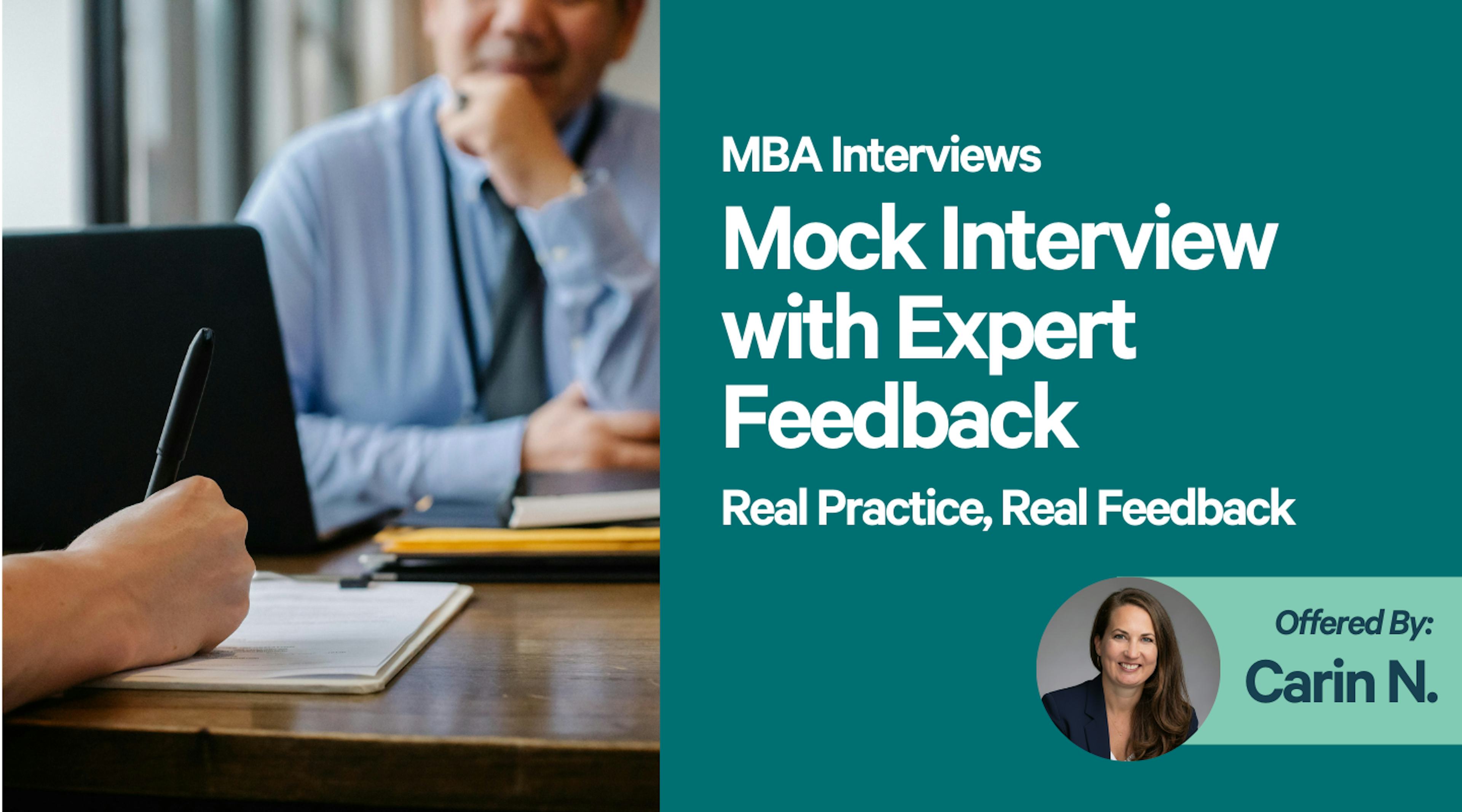 MBA Interview Prep: Realistic Mock + Coaching