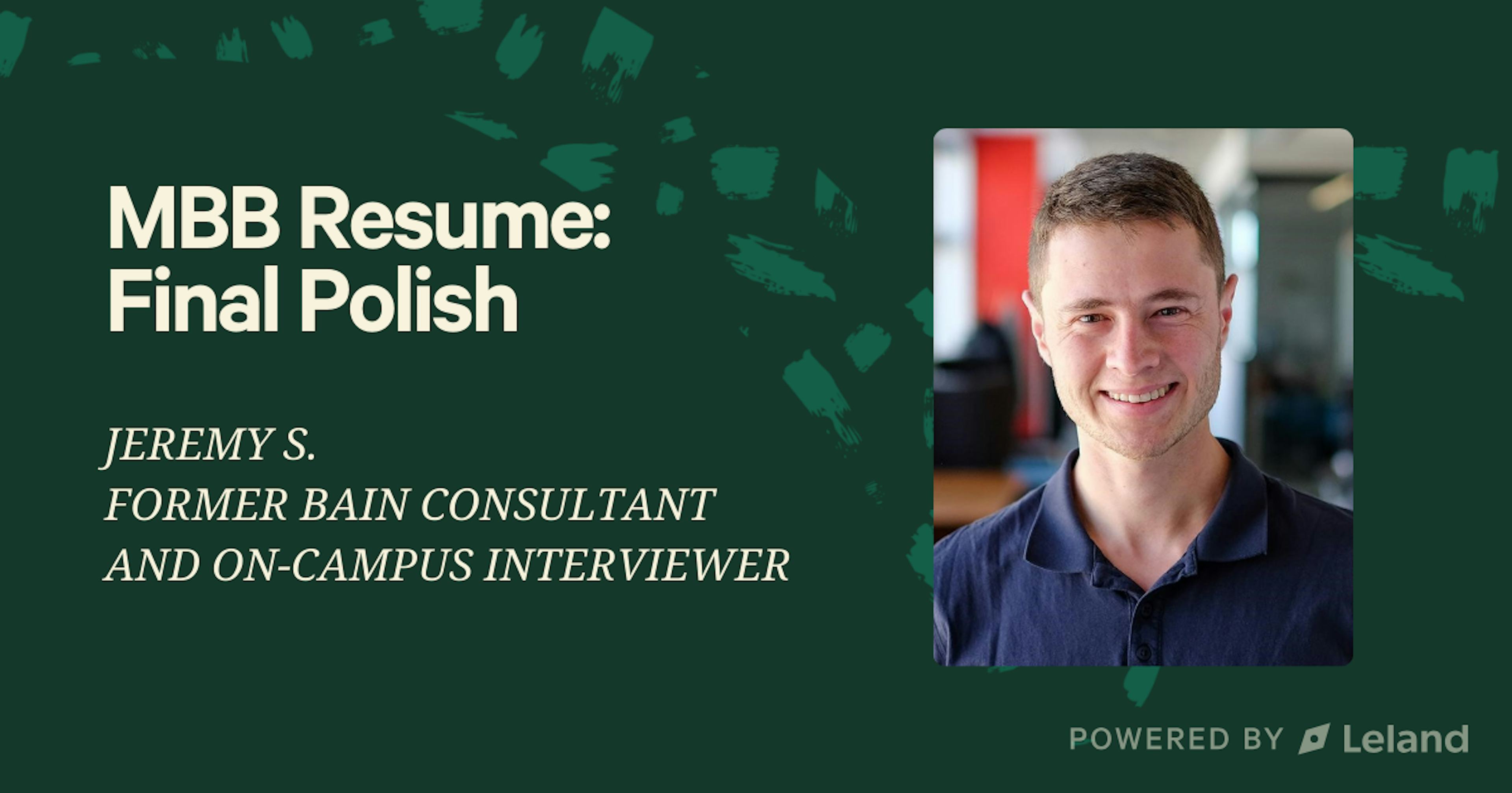 MBB Resume: Final Polish