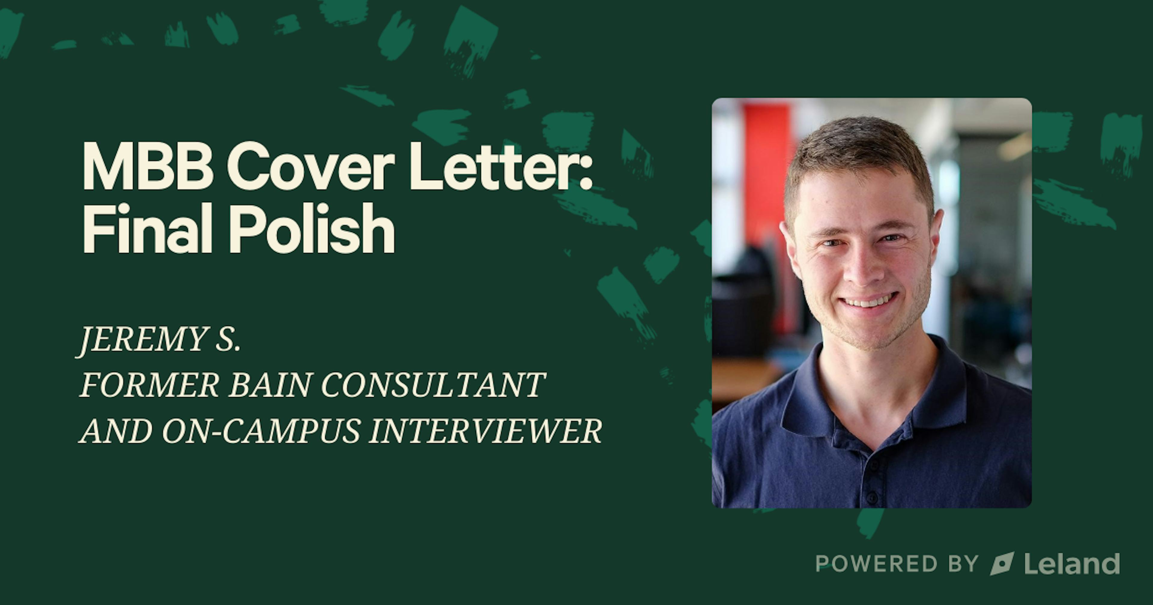 MBB Cover Letter: Final Polish