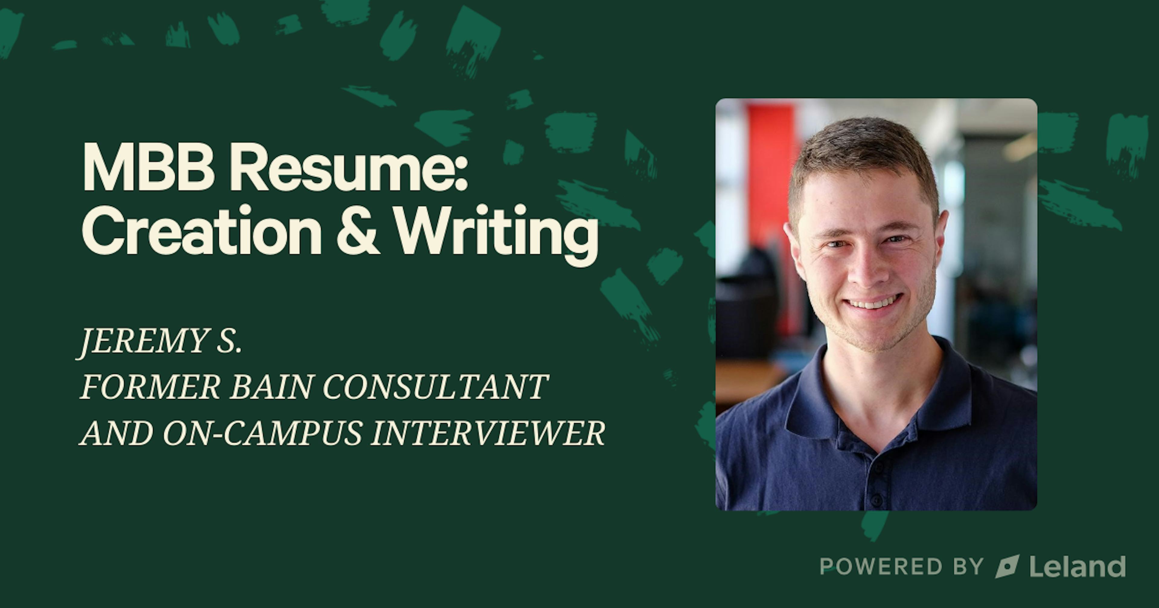 MBB Resume: Creation & Writing