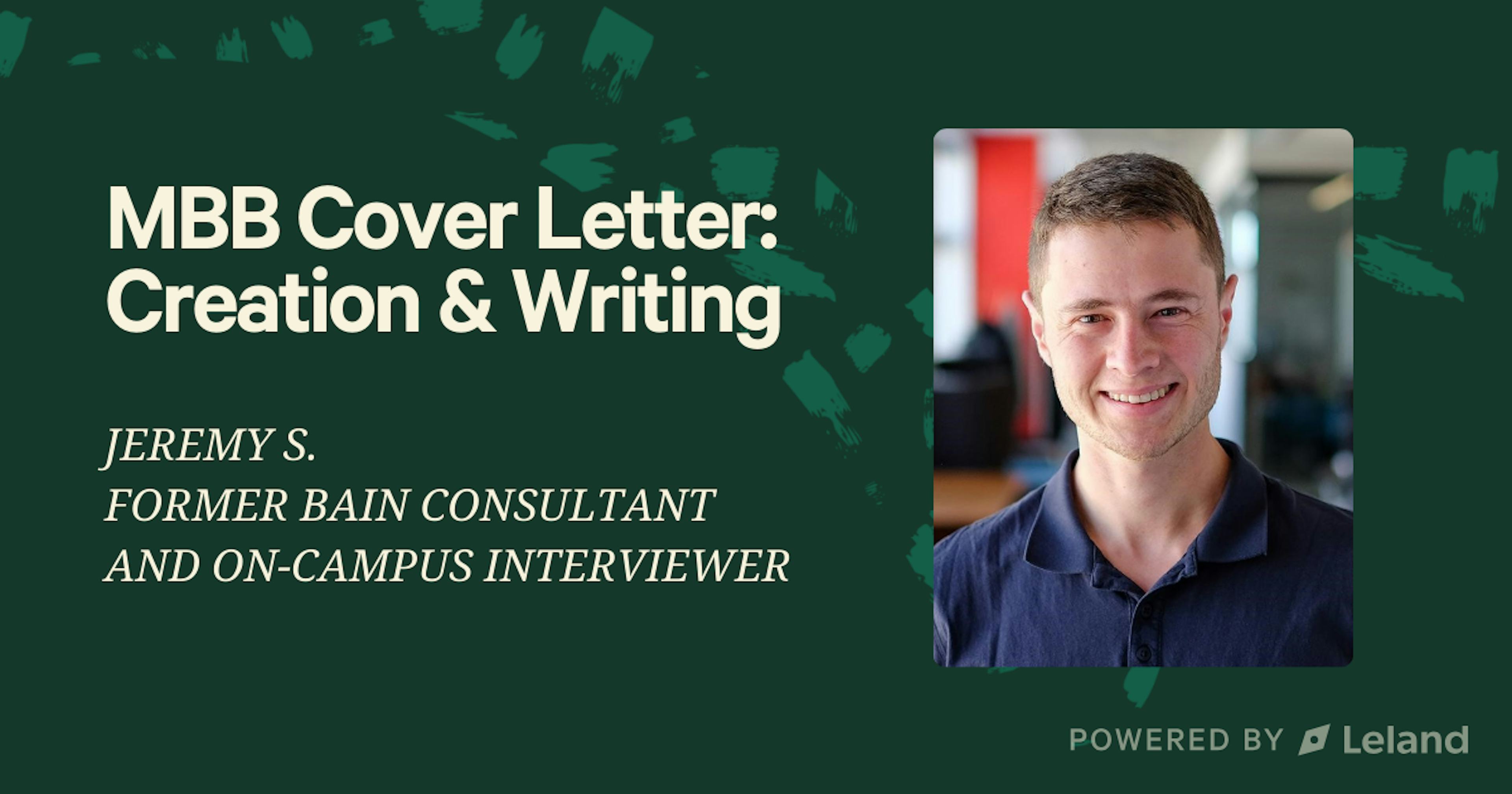 MBB Cover Letter: Creation & Writing