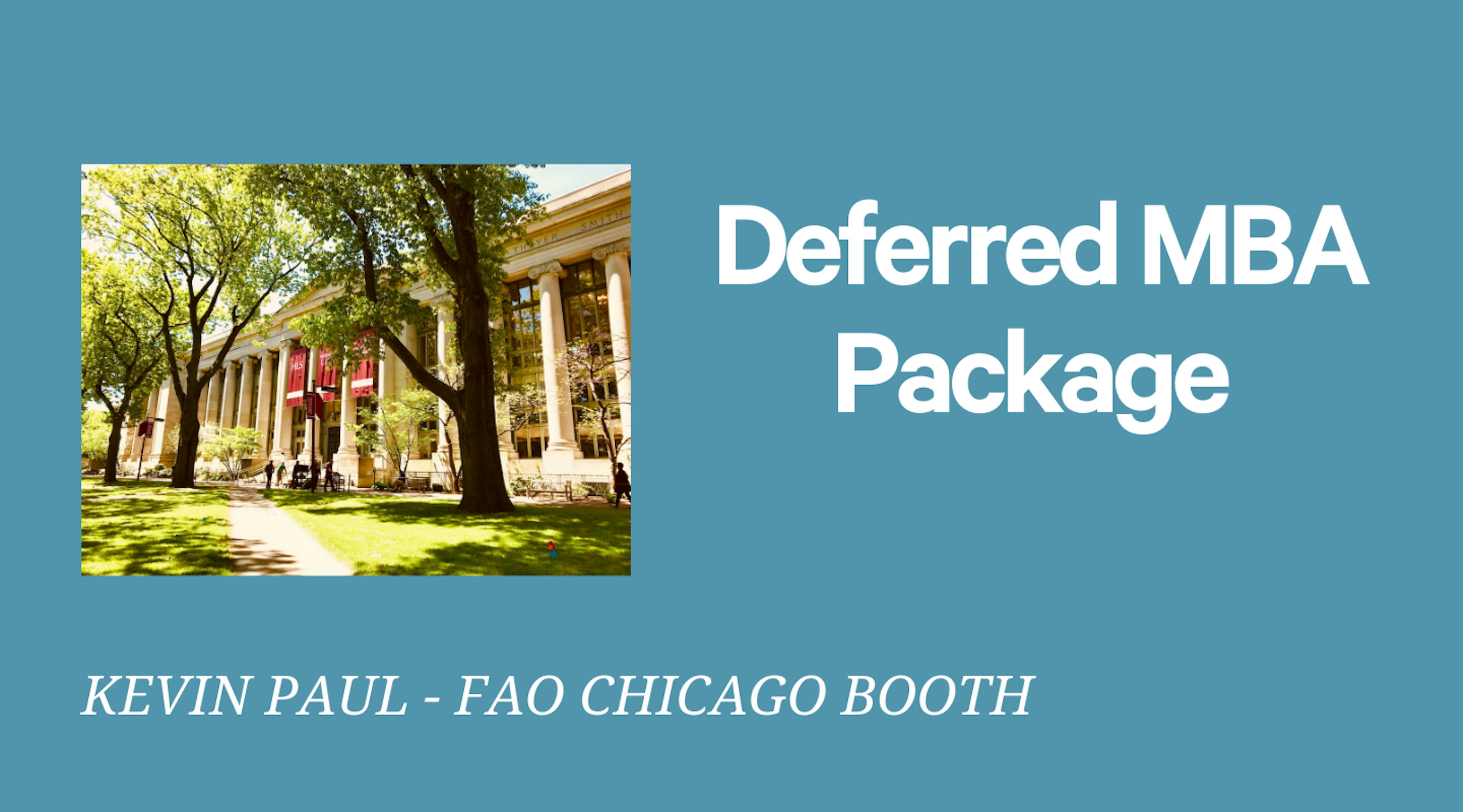 Deferred MBA 2-School Application Build