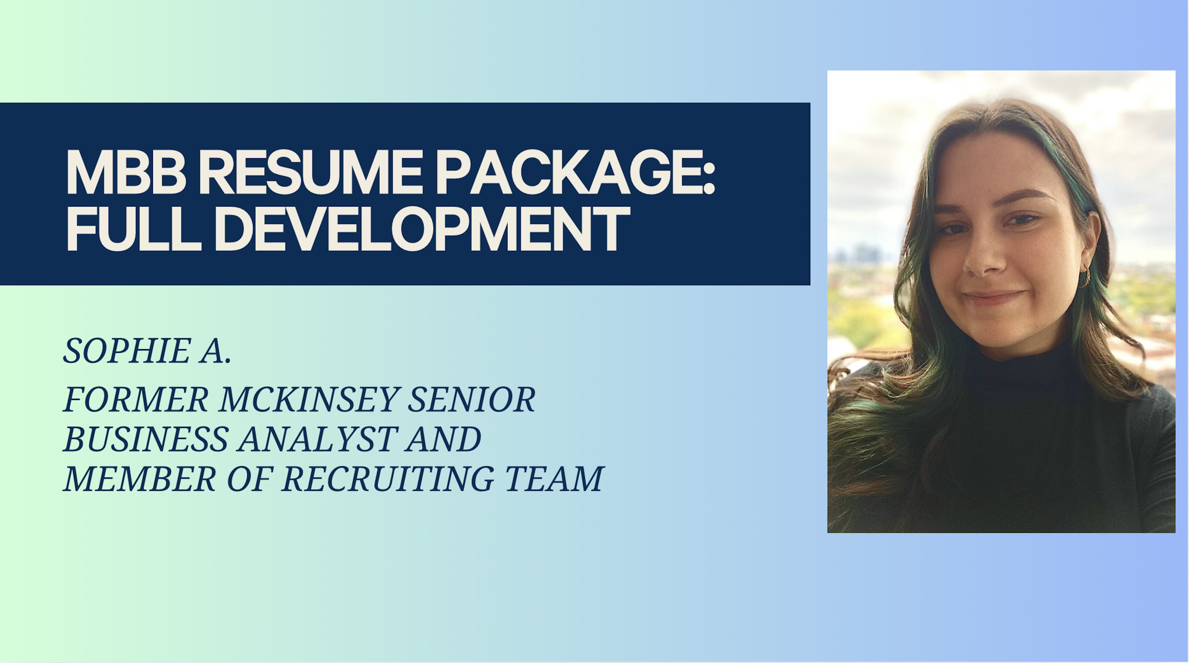 MBB Resume: Full Development