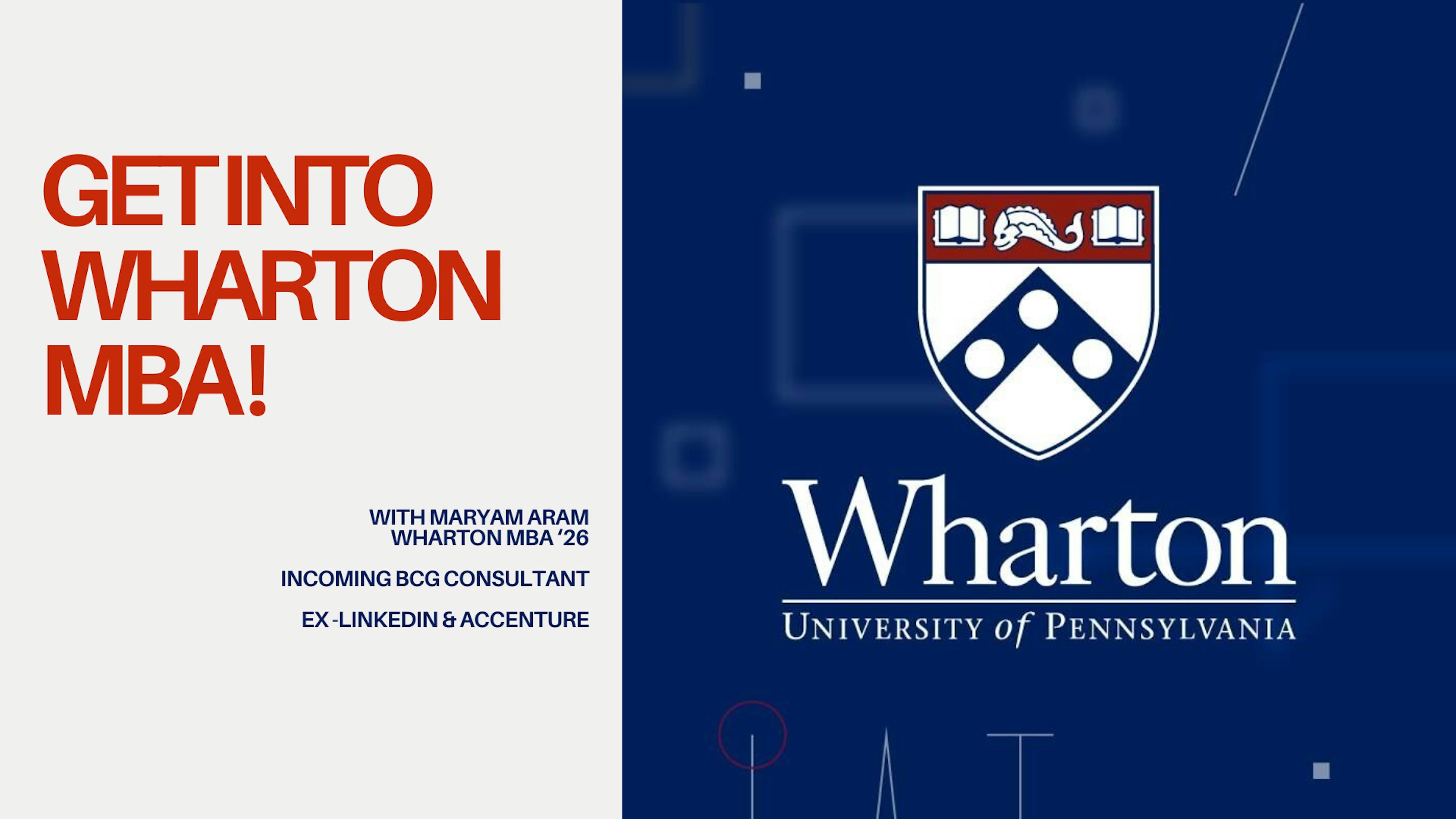 Get Into Wharton MBA!