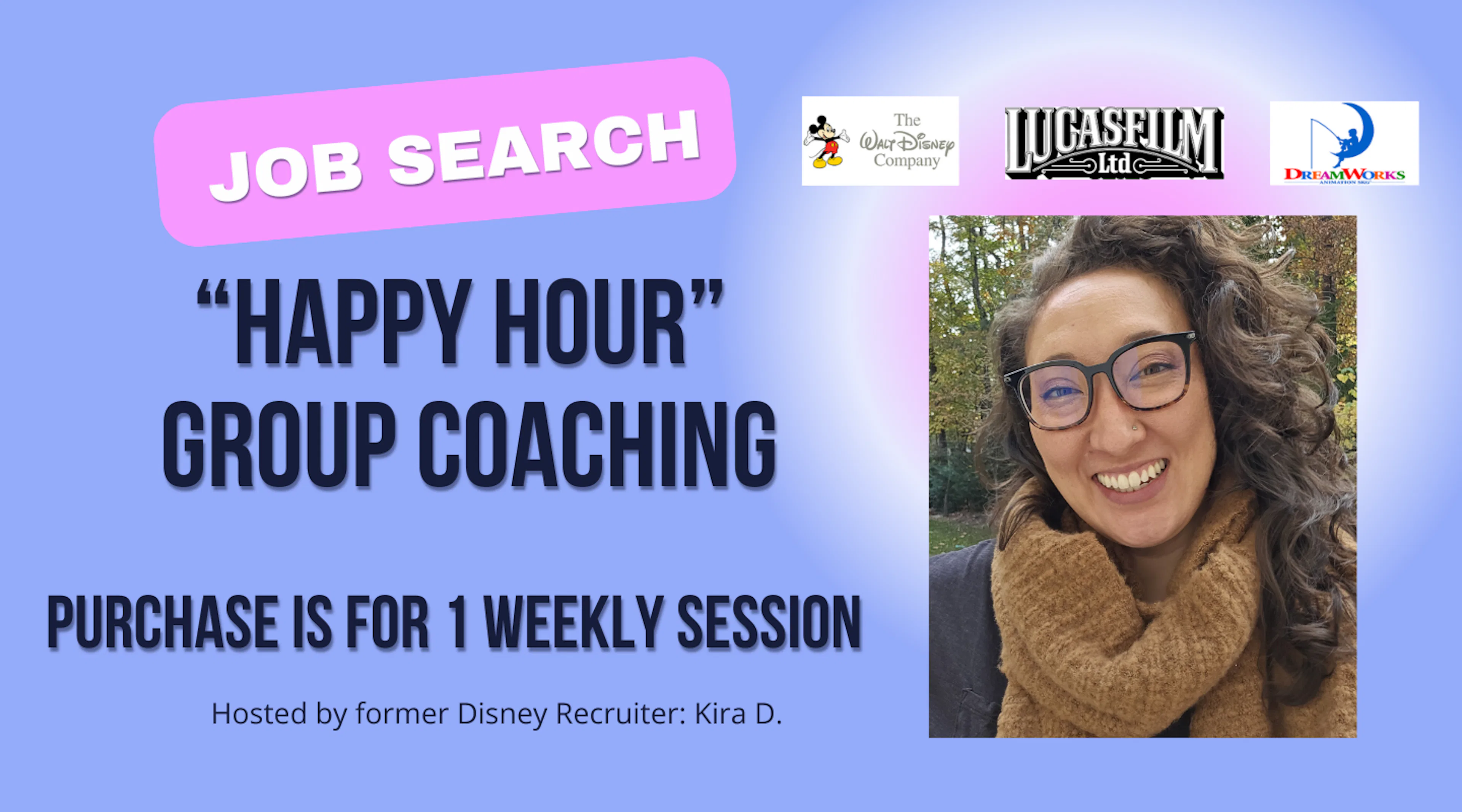 Job Search Happy Hour (75 min, per GROUP COACHING session)
