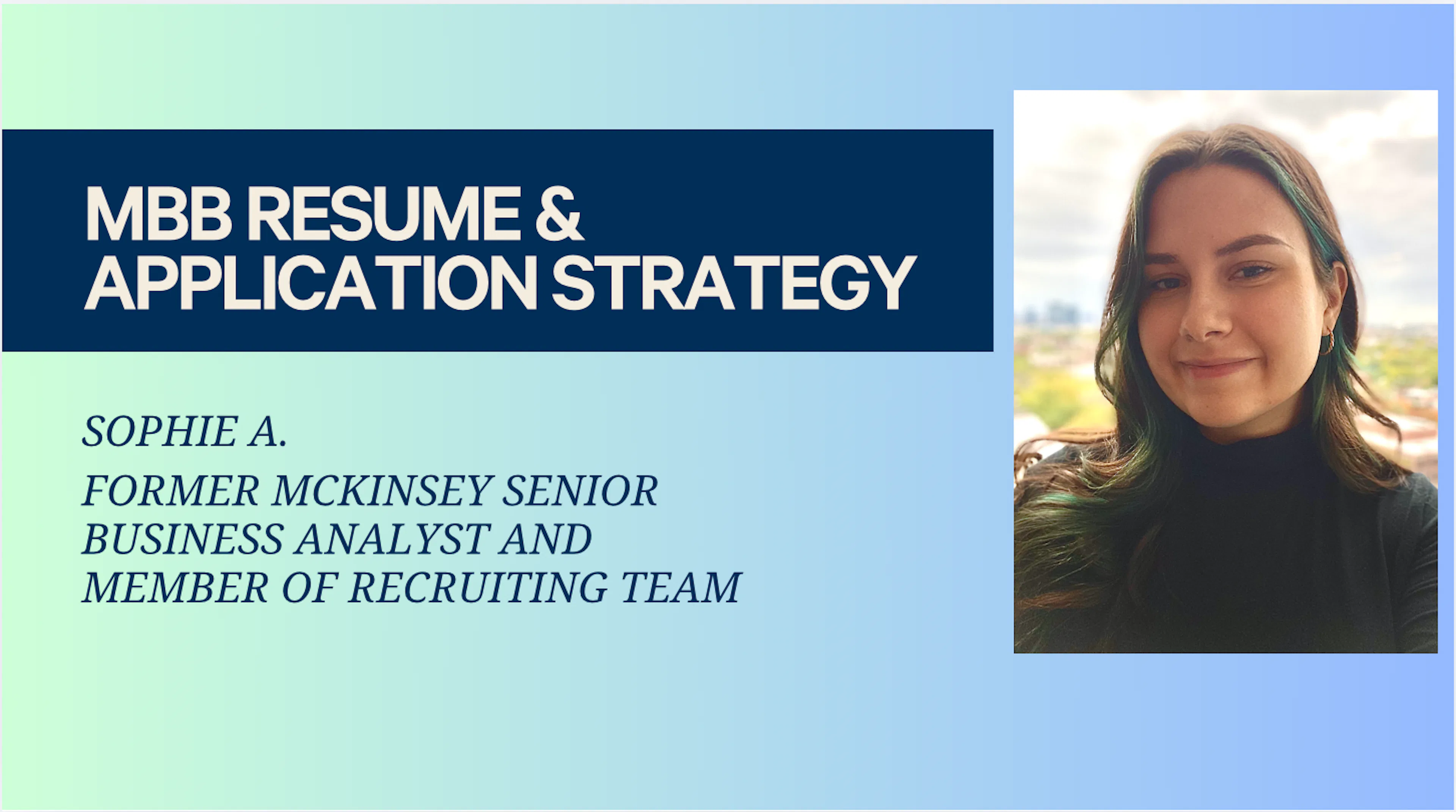 MBB Resume & Application Strategy