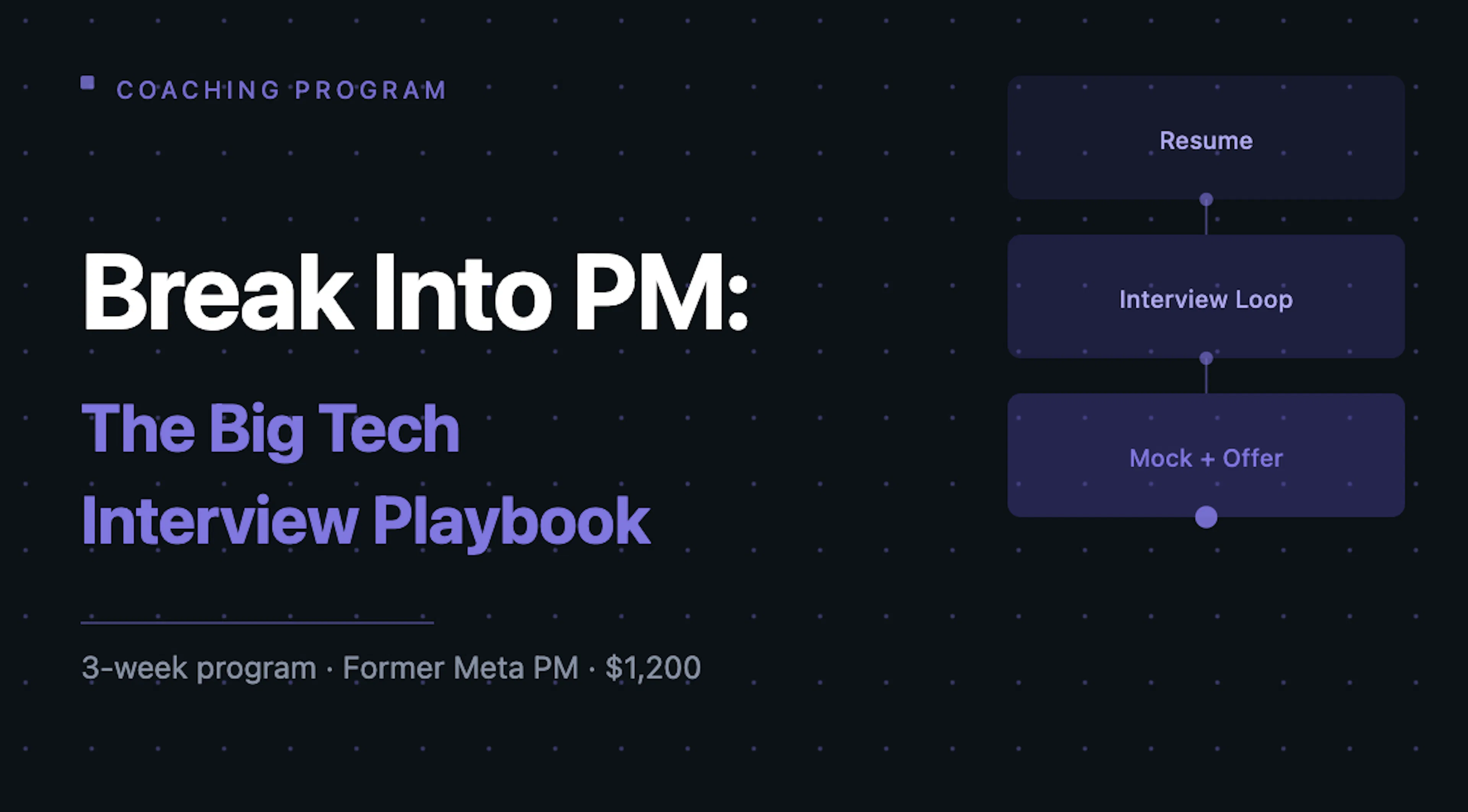 Break Into PM: Your Big Tech Interview Playbook