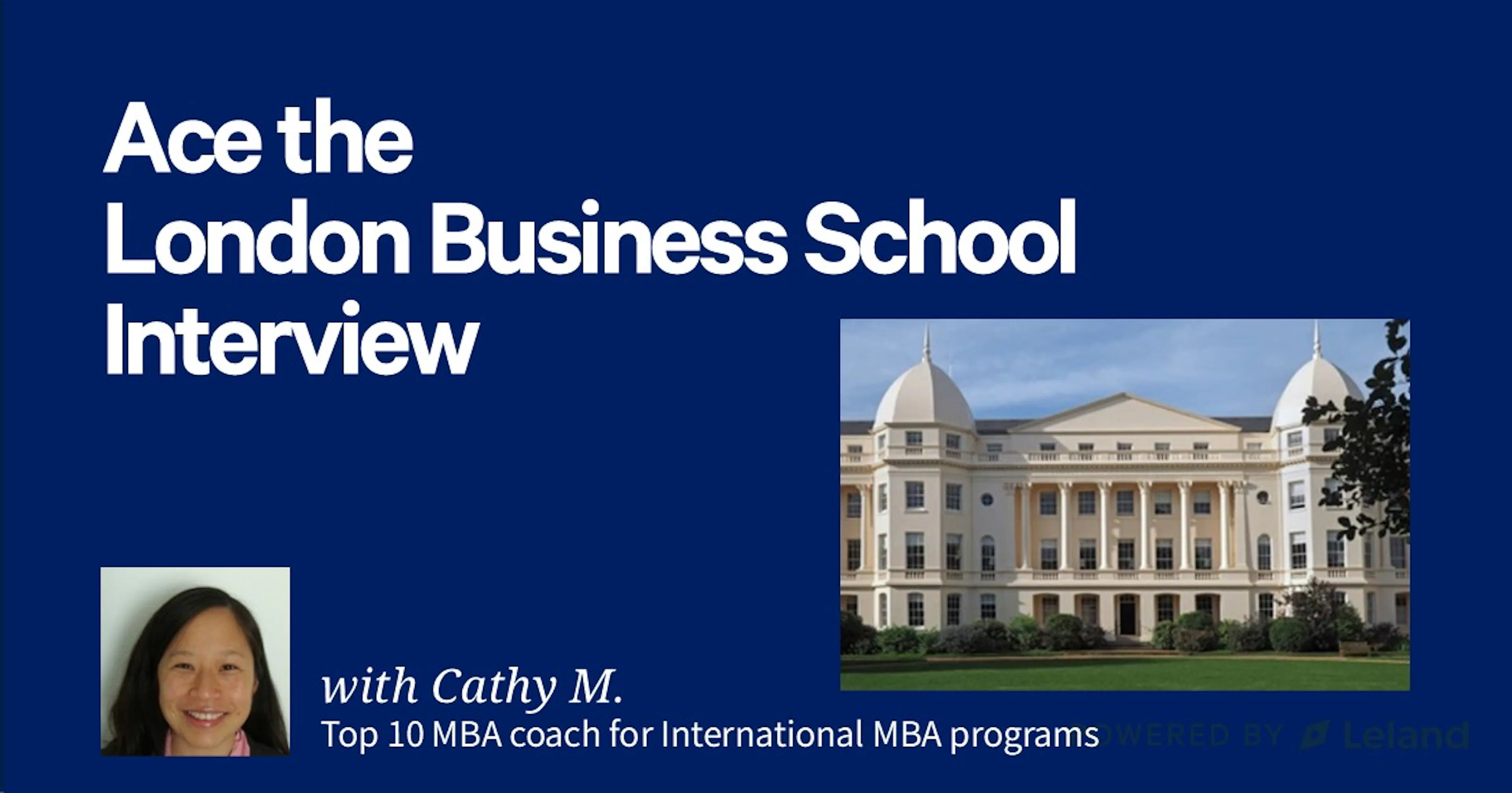 Ace the London Business School Interview