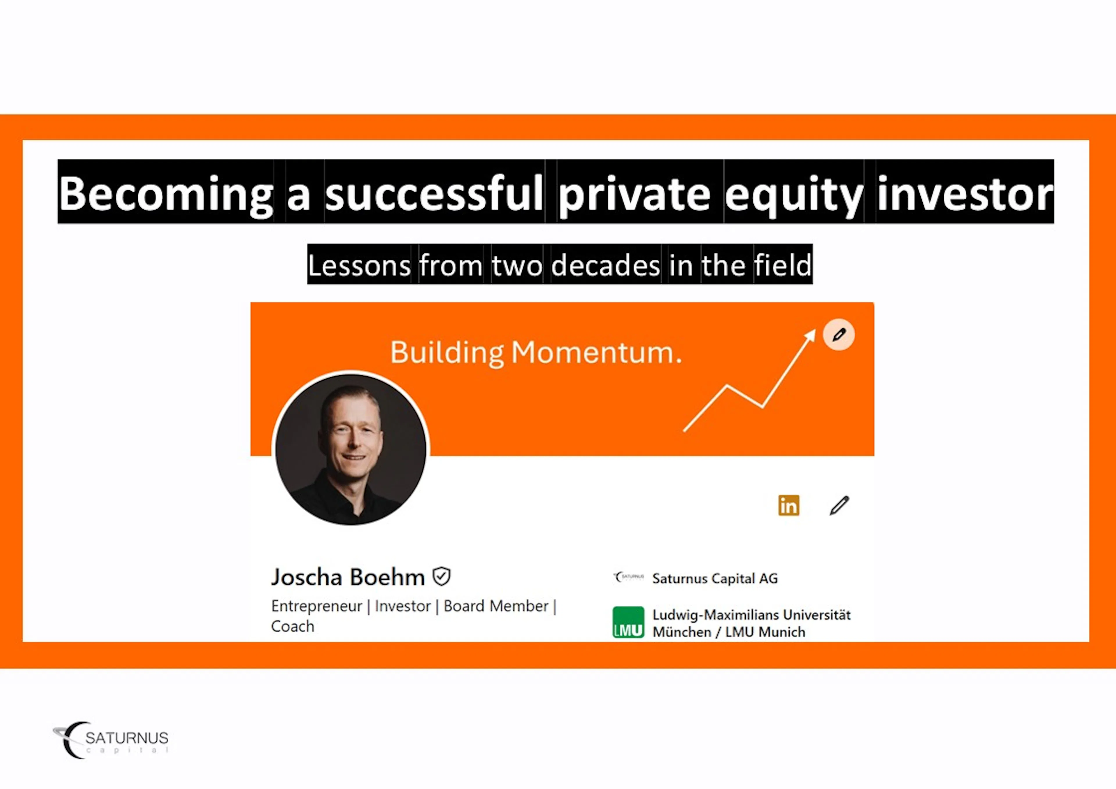 Become a successful private equity investor