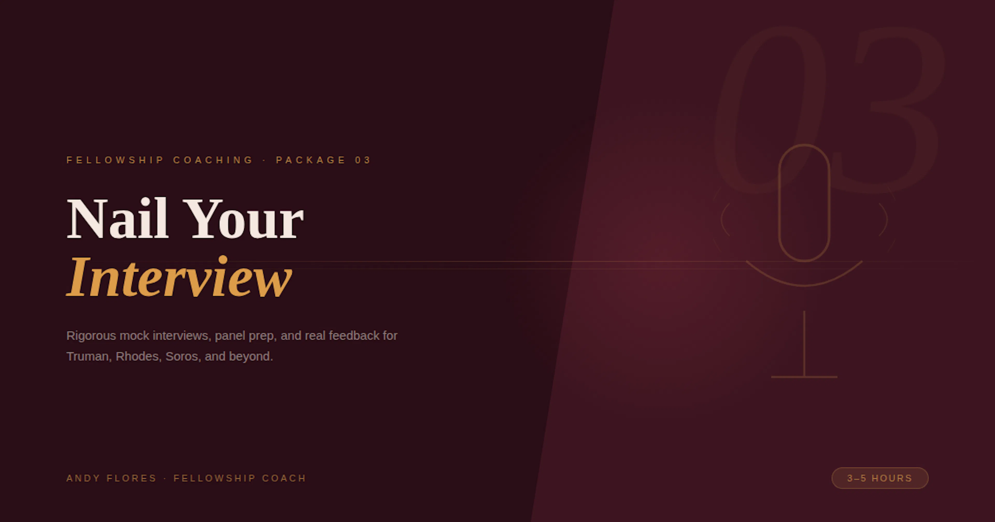 Nail Your Scholarship/Fellowship Interview