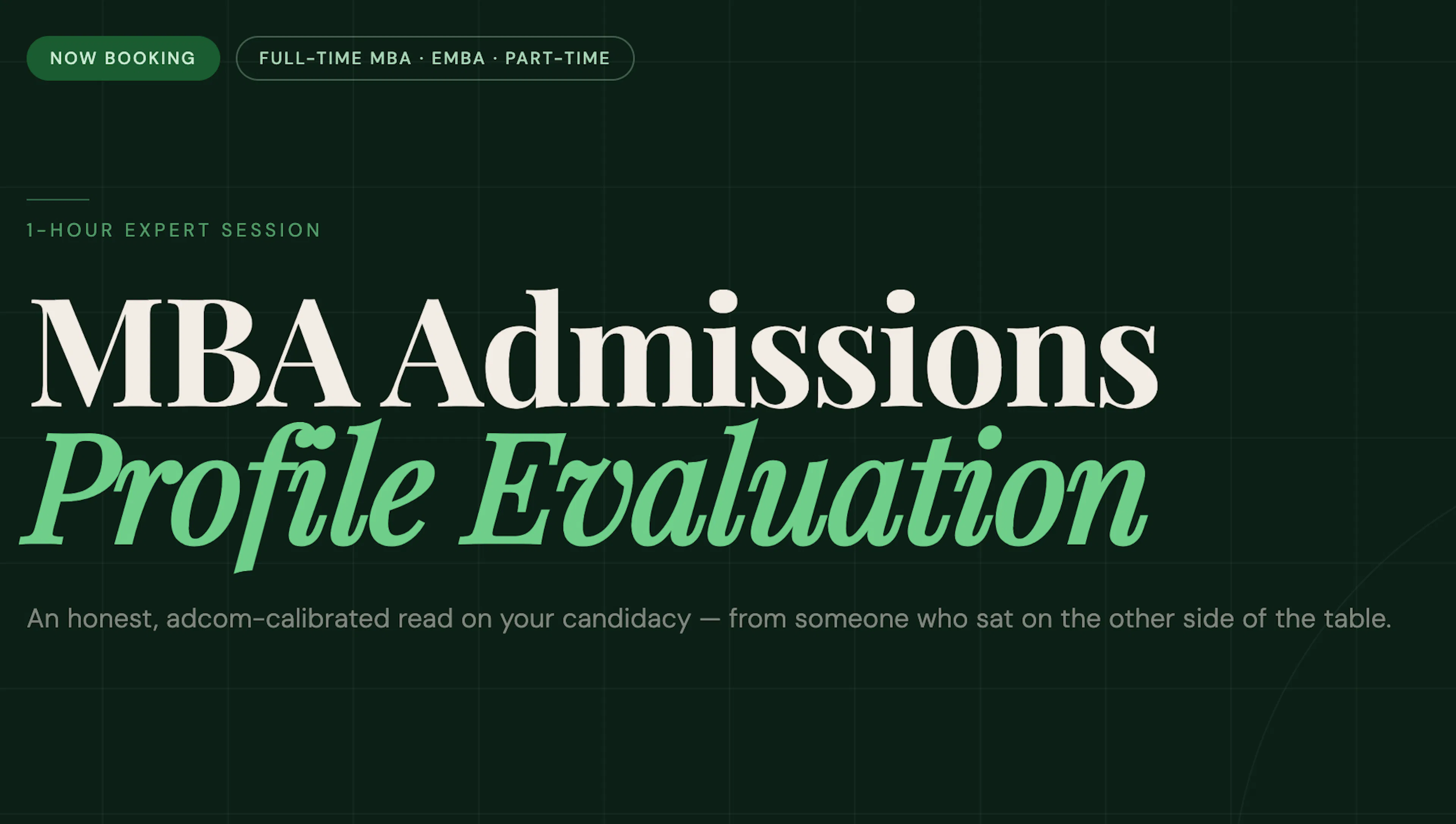 Start Strong: MBA Profile Evaluation