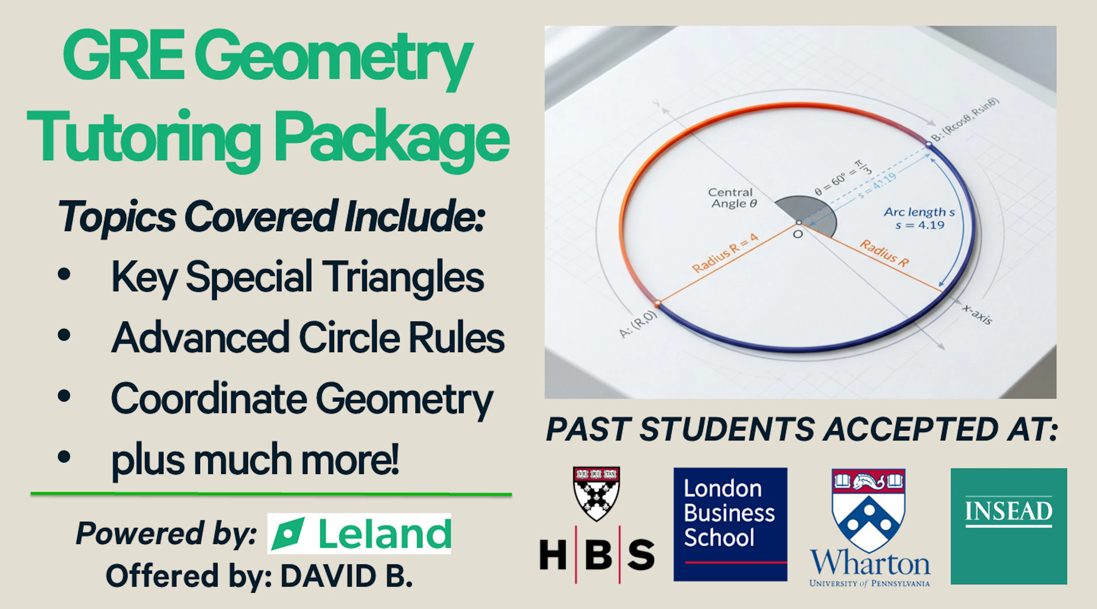 GRE Geometry Package (Triangles, Circles, Coordinate Geometry, and more)
