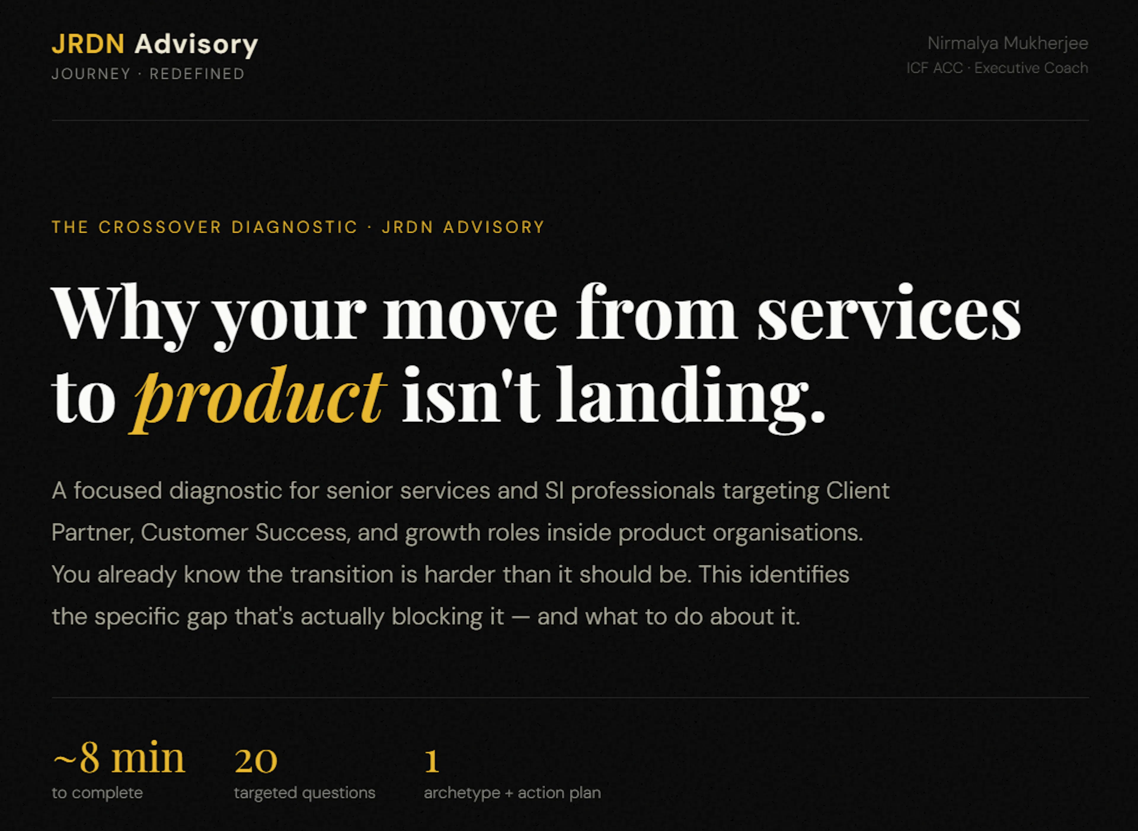 The Crossover Programme: Breaking Into Product Organisations from Services 